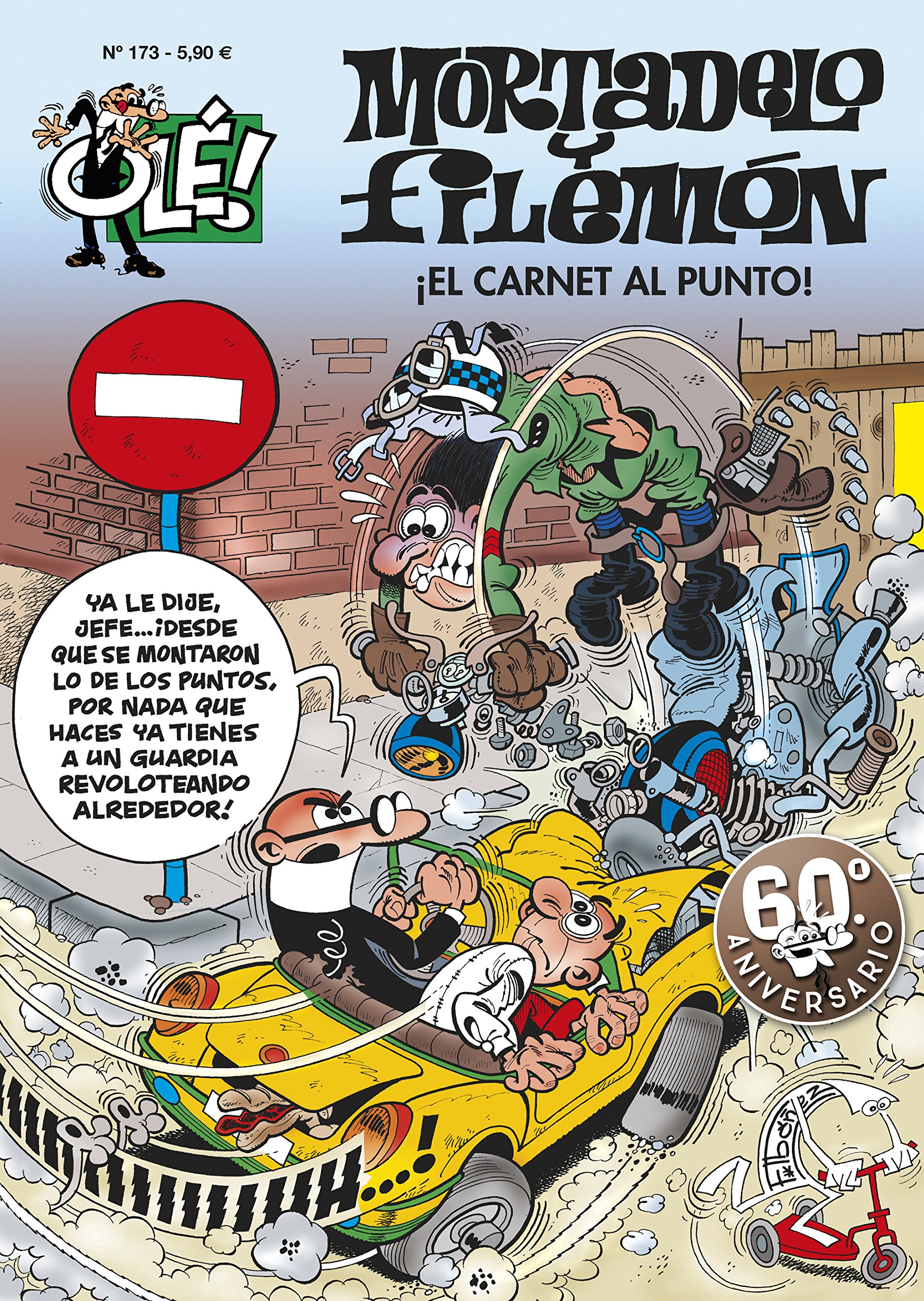 jaquette album Mortadelo y Filemón. El carnet, al punto (Olé! Mortadelo 173)