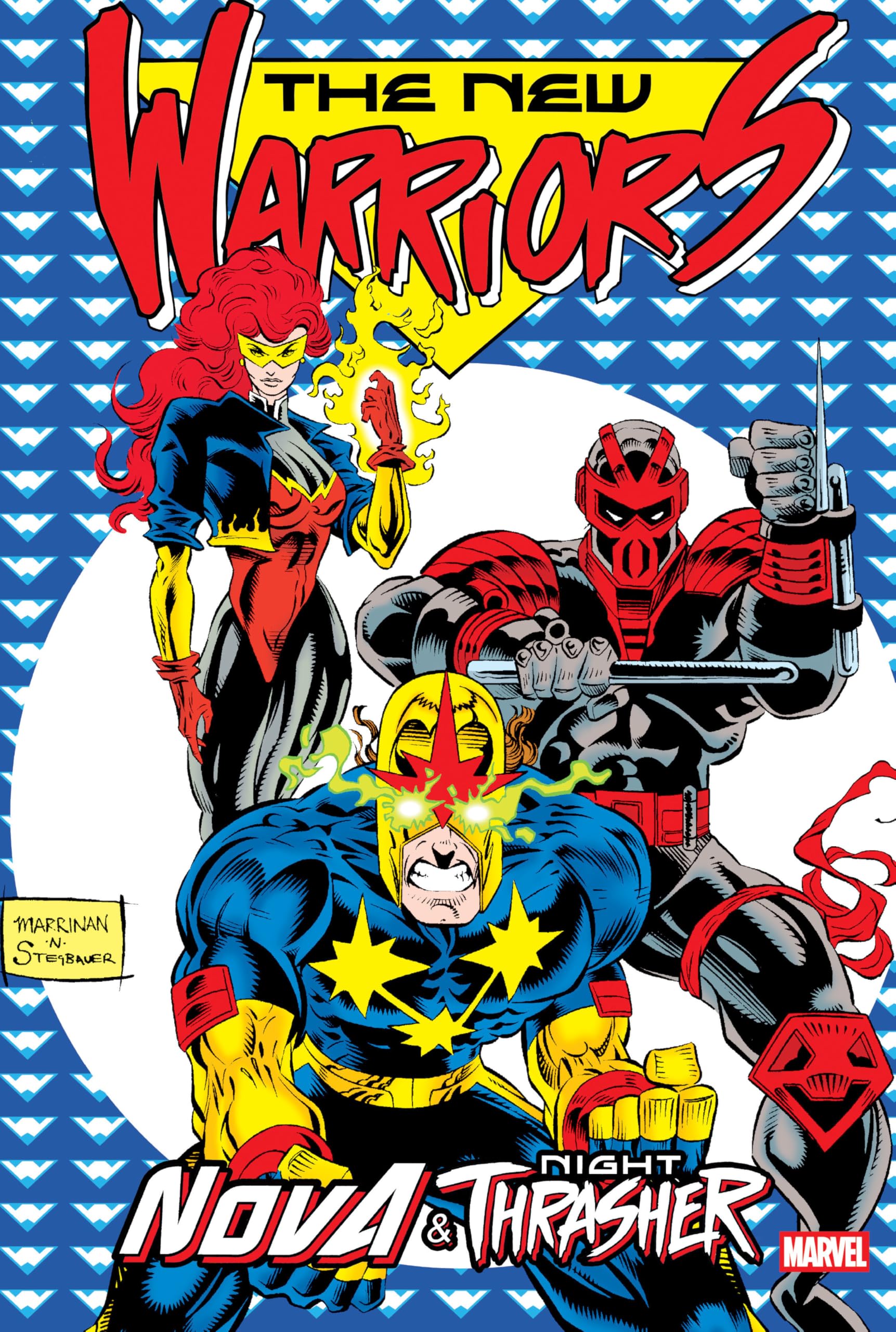 jaquette album NEW WARRIORS: NOVA & NIGHT THRASHER OMNIBUS CHRIS MARRINAN COVER