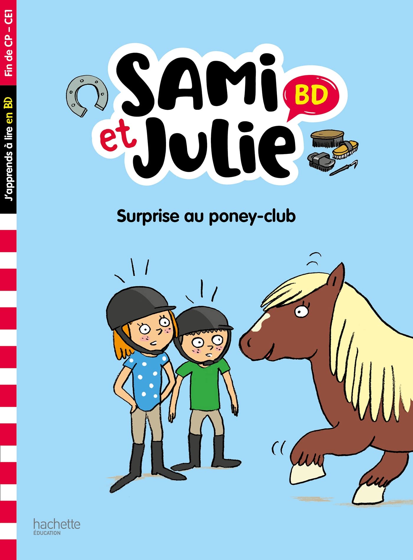jaquette album Sami et Julie BD Fin de CP-CE1 - Surprise au poney club !