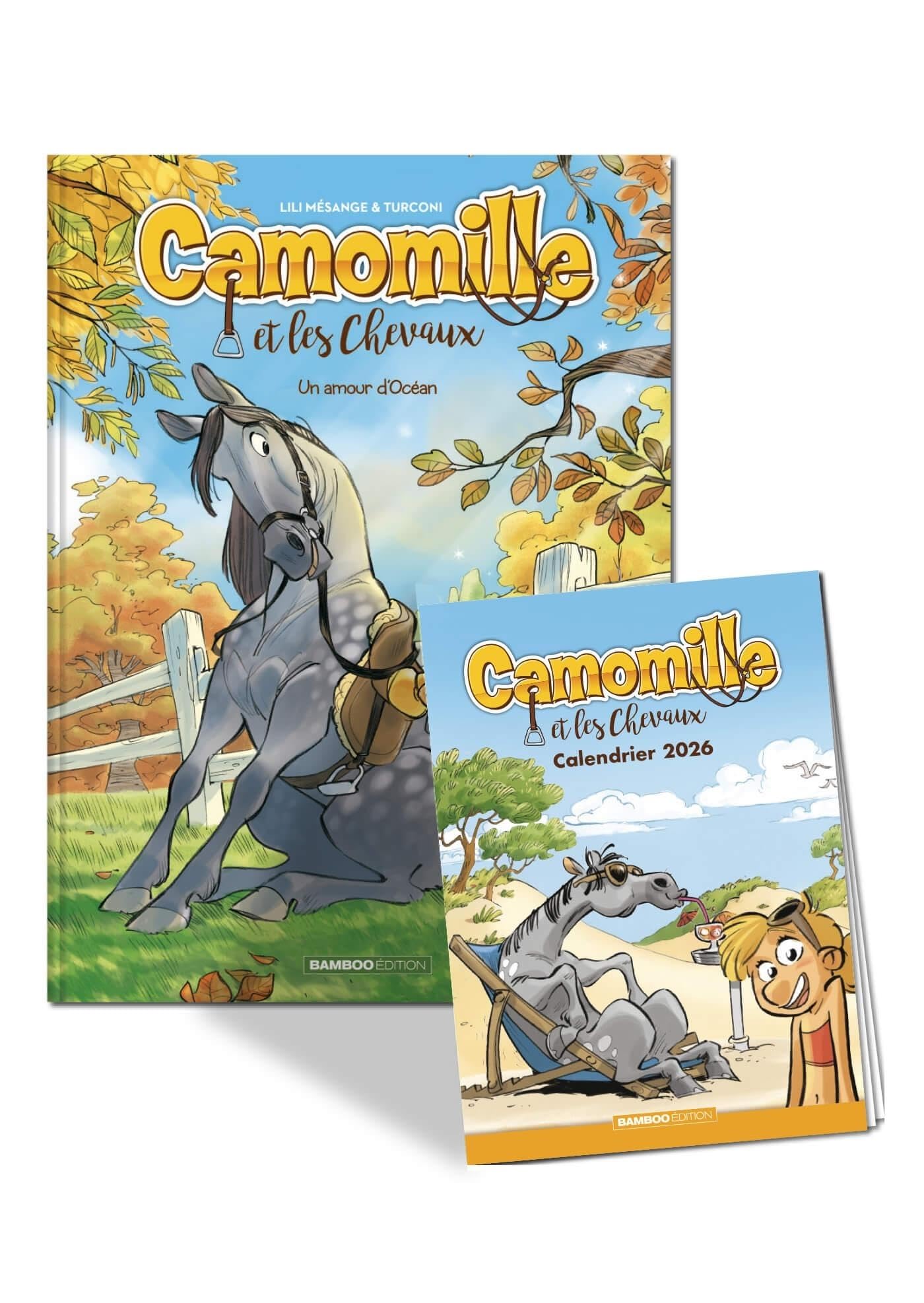 jaquette album Camomille et les chevaux - tome 01 + calendrier 2026 offert: Un amour d'Océan