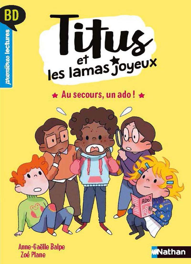 jaquette album Titus et les lamas joyeux - Au secours, un ado ! - Premières lectures BD - Dès 6 ans