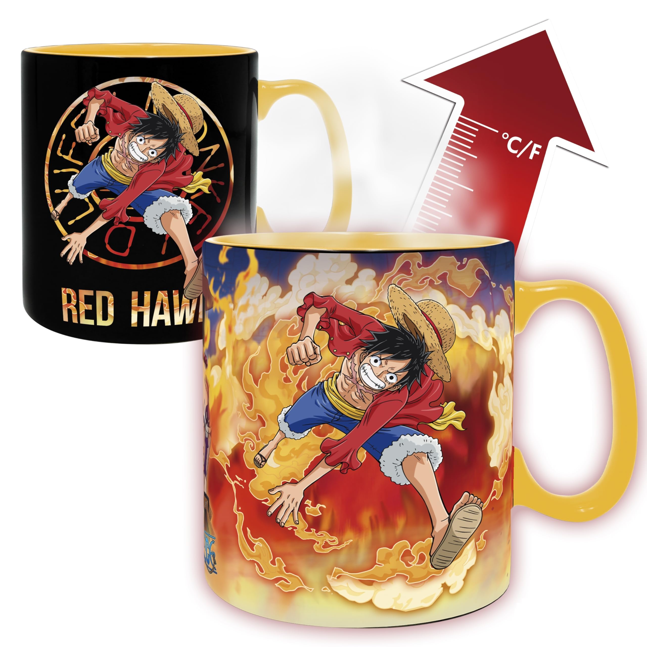 jaquette album ABYSTYLE - ONE PIECE Mug Heat Change 460 ml Luffy & Sabo, ABYMUGA445