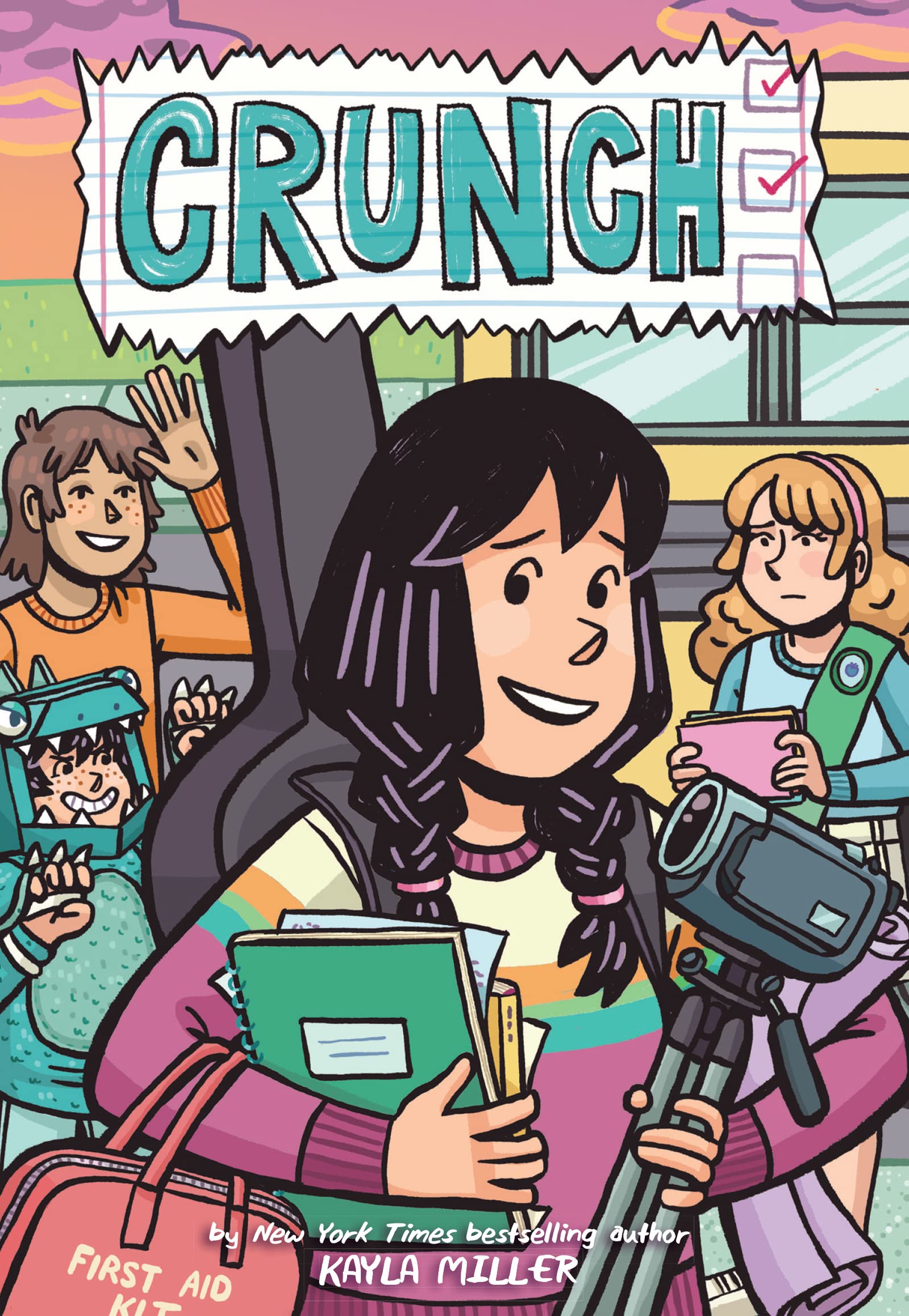 jaquette album Crunch: Click Graphic Novel #5 by Kayla Miller About Time Management, Balance, and Asking for Help