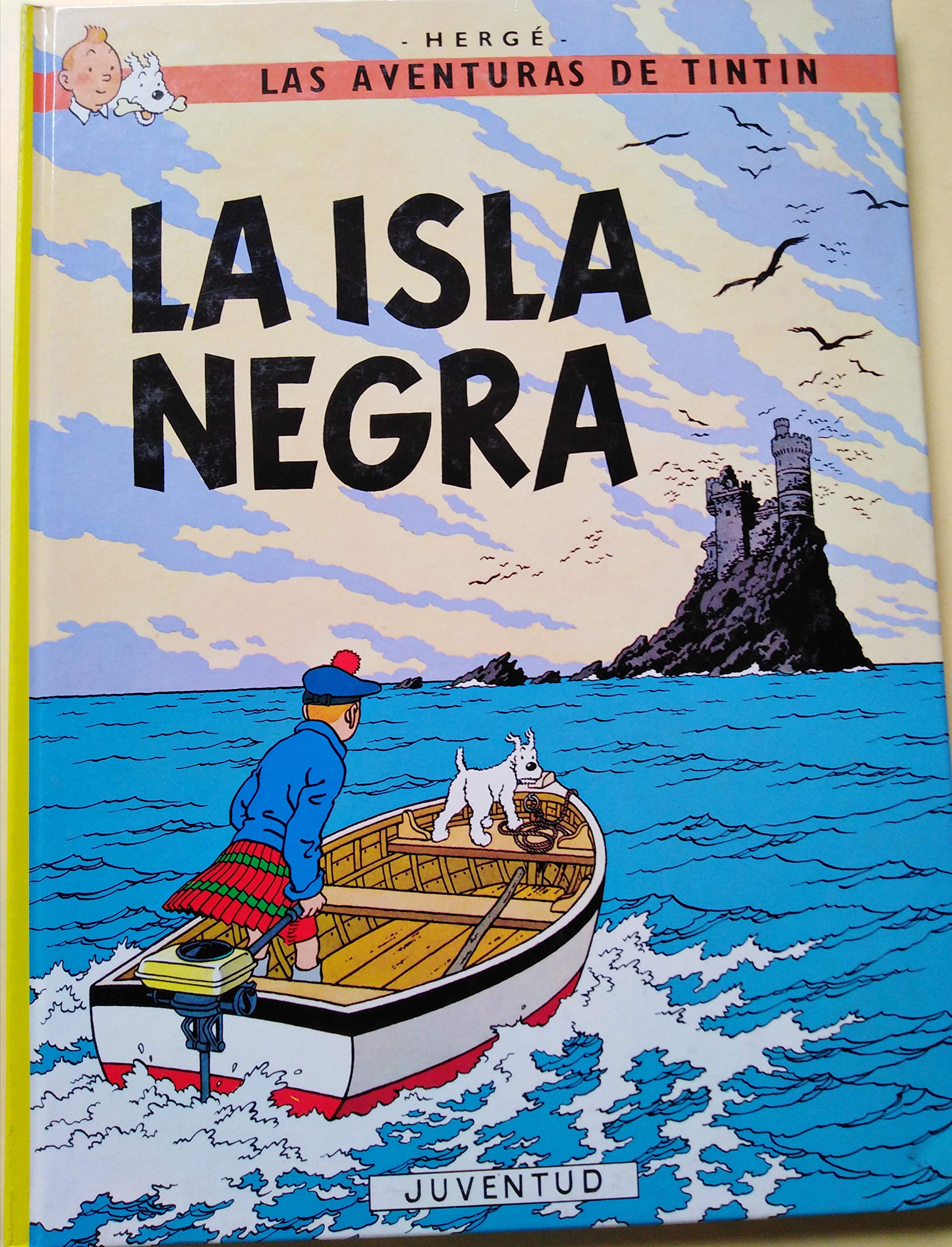 jaquette album La Isla negra (en espagnol). Las aventuras deTintin