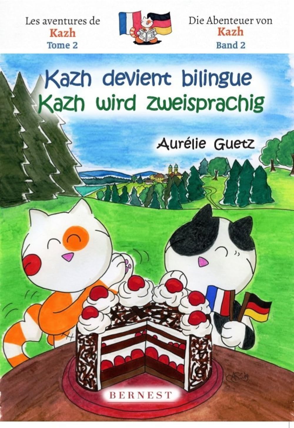 jaquette album Kazh Devient Bilingue / Kazh Wird Zweisprachig - BD Bilingue Français-Allemand