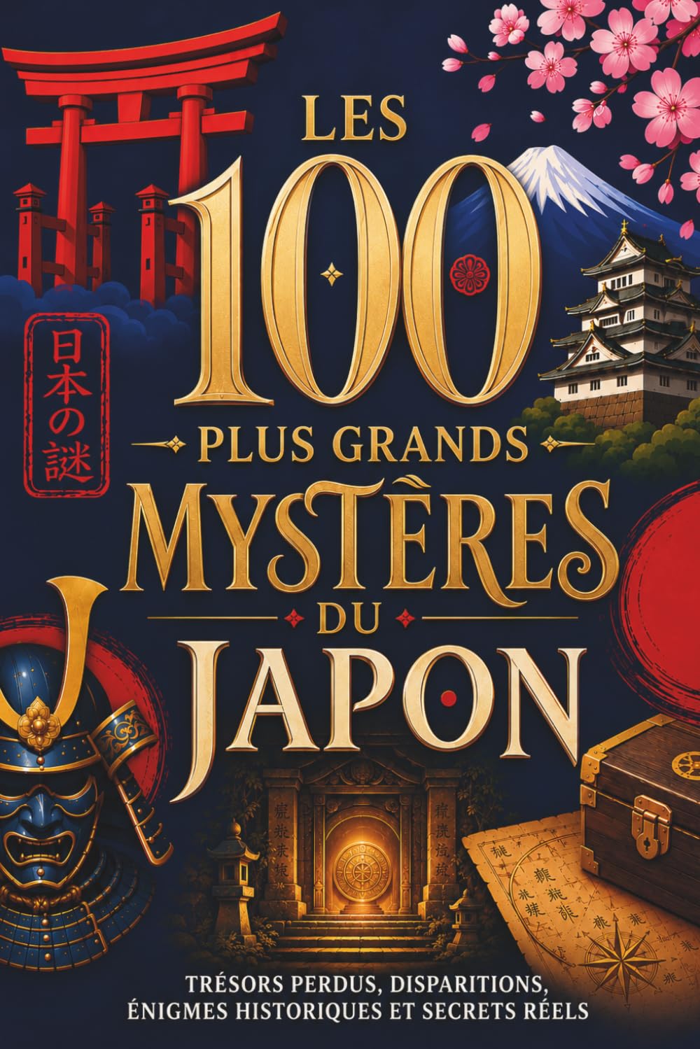 jaquette album Les 100 plus grands mystères du Japon: Livre sur le Japon pour adulte, livre sur le Japon pour adolescents : histoires japonaises, trésors perdus, ... et secrets réels. Un livre japonais.
