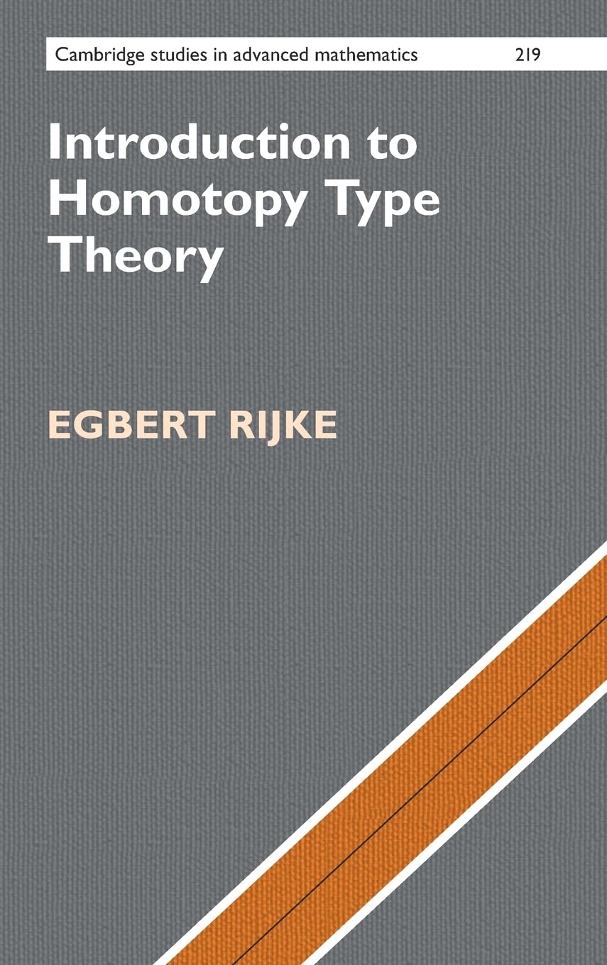 jaquette livre Introduction to Homotopy Type Theory