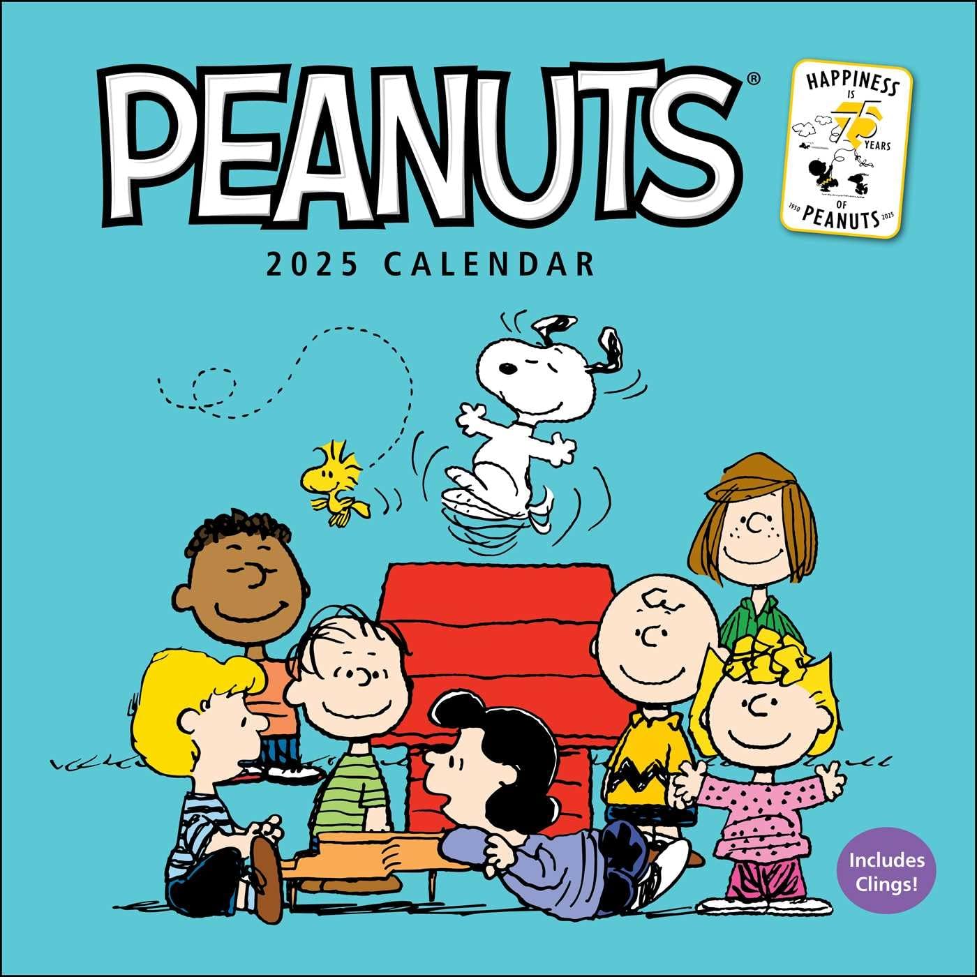 jaquette livre Peanuts 2025 Wall Calendar