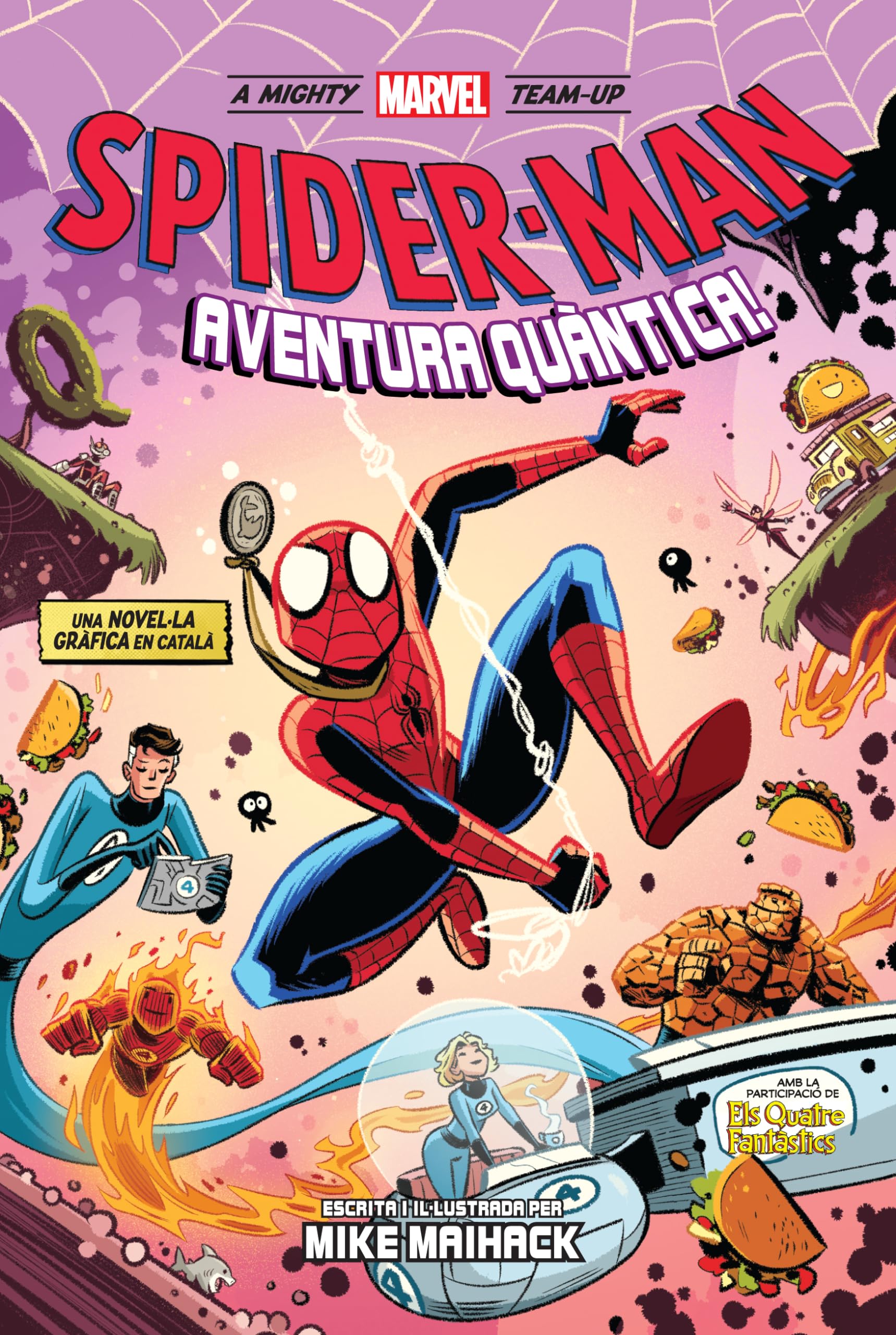 jaquette album Marvel scholastic spider-man. aventura quàntica!