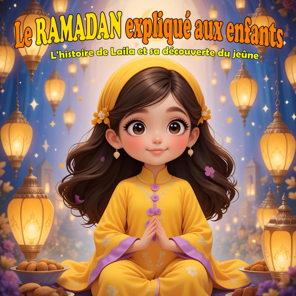 jaquette album Le Ramadan expliqué aux enfants L'histoire de Laila et sa découverte du jeûne: Livre illustré éducatif pour découvrir le Ramadan et l'Aïd Al fitr Une histoire captivante pour les petits