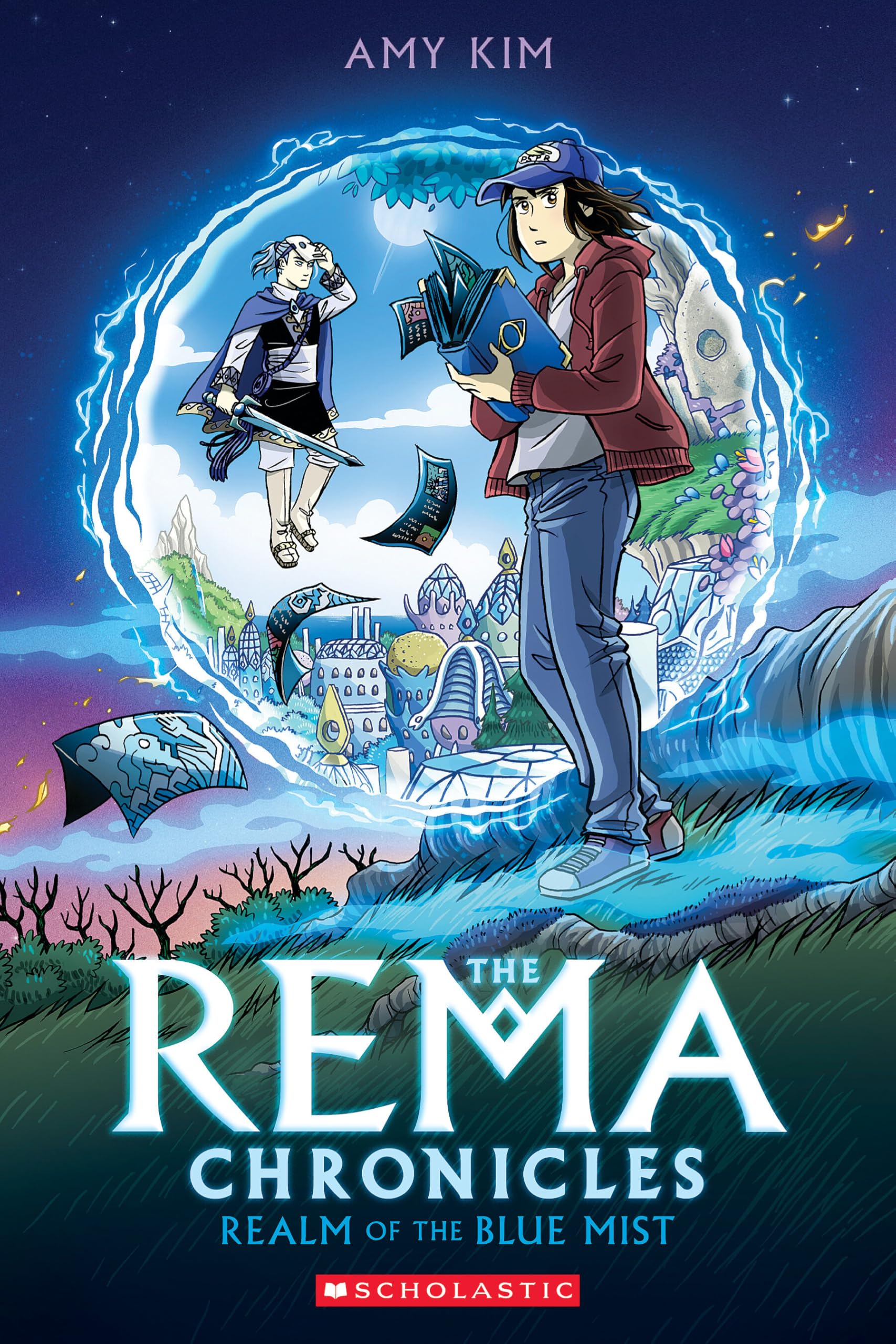 jaquette album Realm of the Blue Mist: A Graphic Novel (The Rema Chronicles #1)