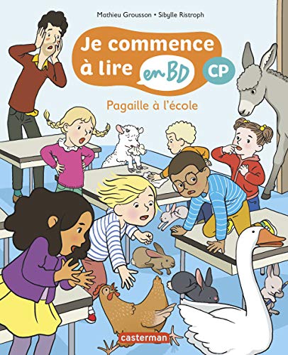 jaquette album Je Commence À Lire En Bd - Cp - Pagaille À L'école
