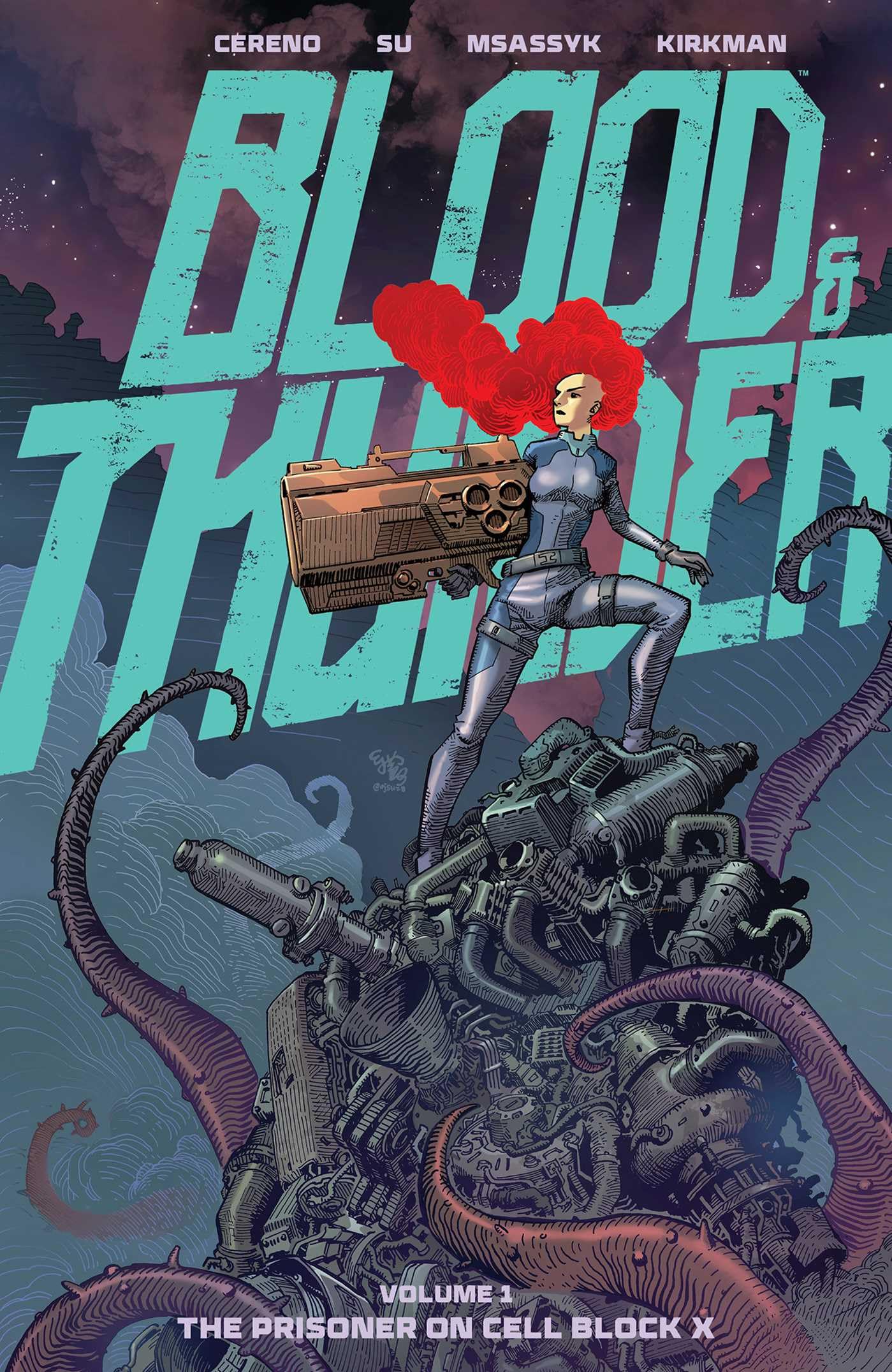 jaquette album Blood and Thunder 1: The Prisoner on Cell Block X