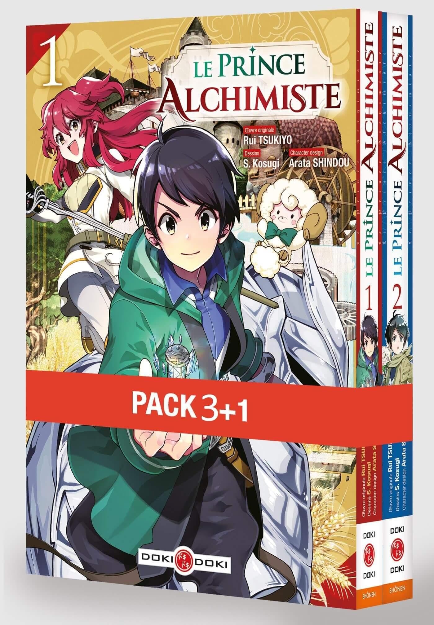 jaquette album Le Prince alchimiste - pack promo - v01 à v04 - édition limitée