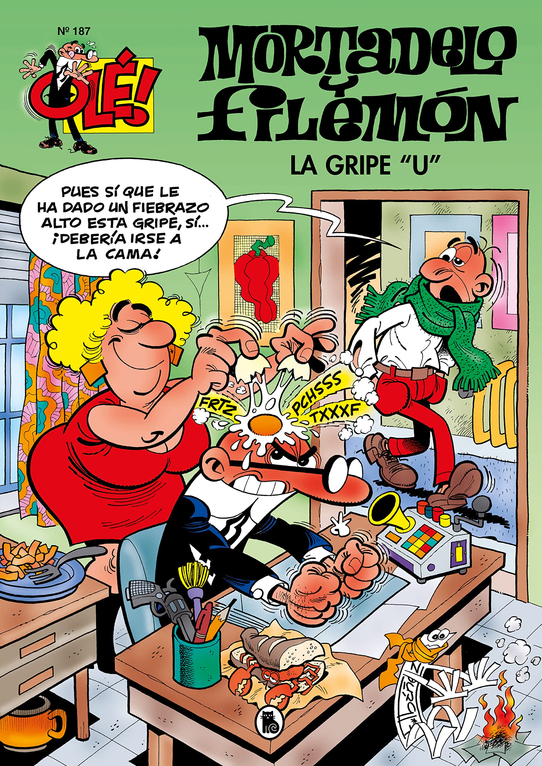 jaquette album Mortadelo y Filemón. La gripe 