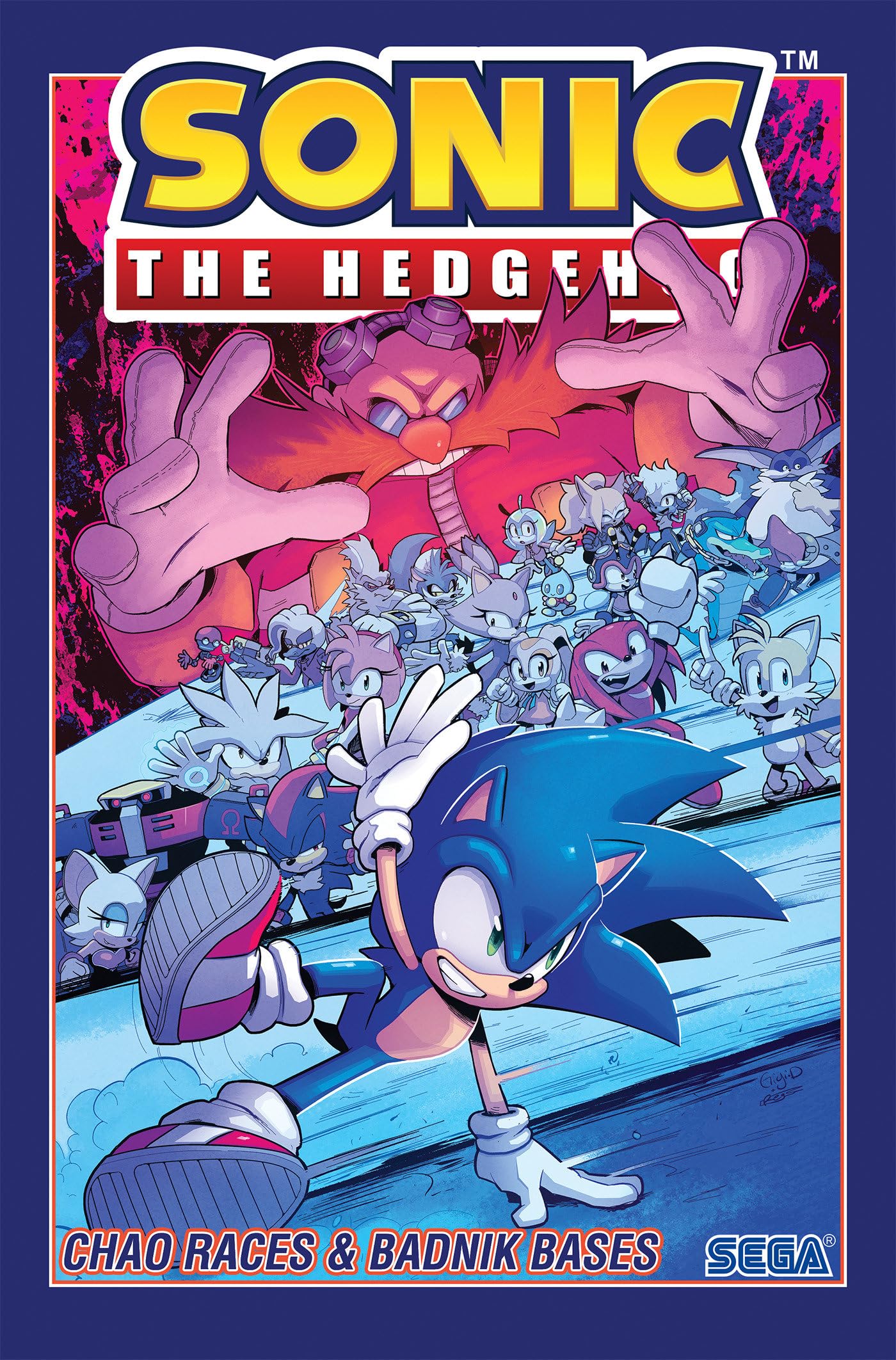 jaquette album Sonic the Hedgehog, Vol. 9: Chao Races & Badnik Bases