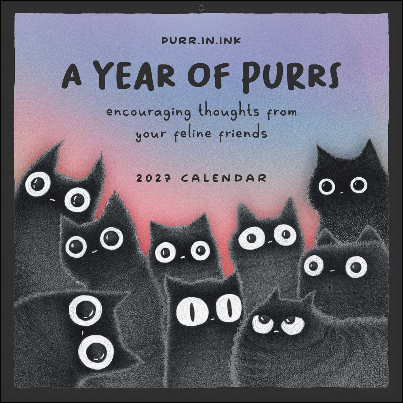 jaquette livre A Year of Purrs 2027 Wall Calendar
