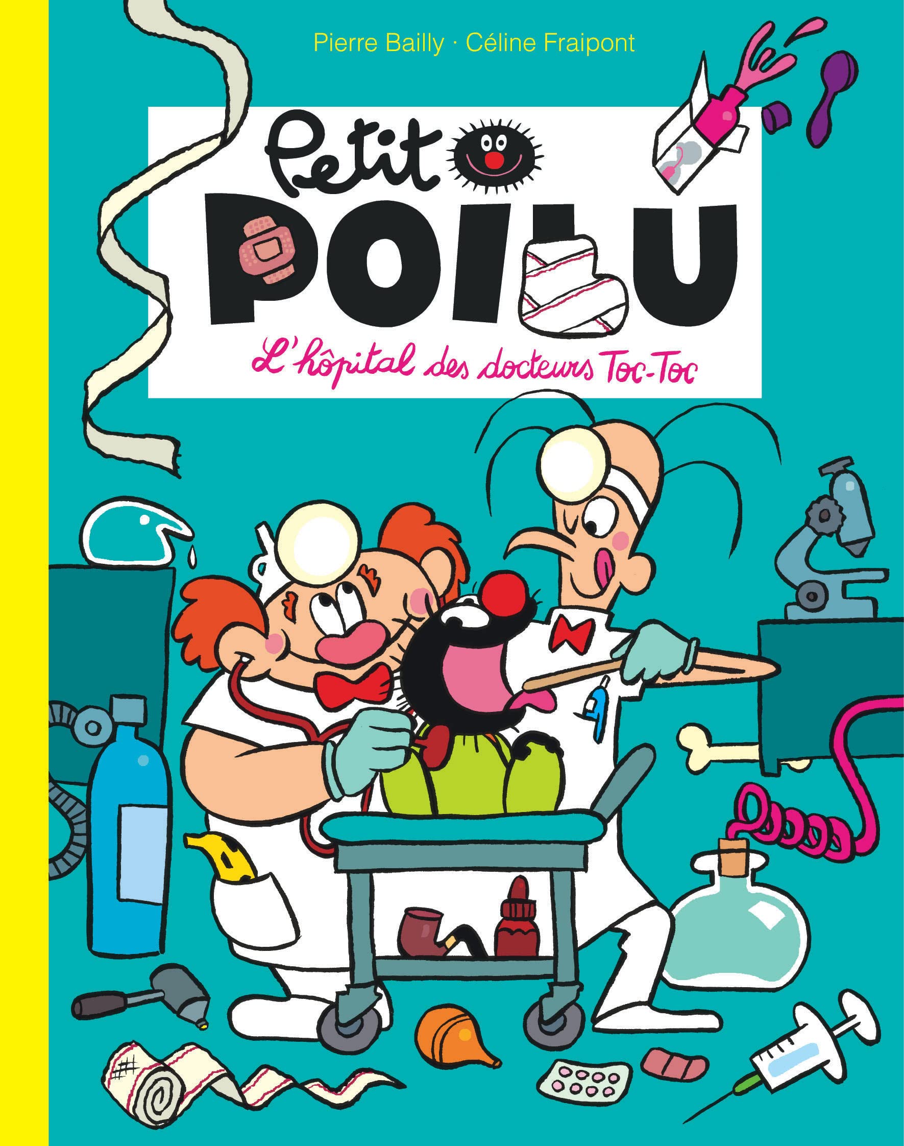 jaquette album Petit Poilu Poche - Tome 11 - L'hôpital des docteurs Toc-Toc