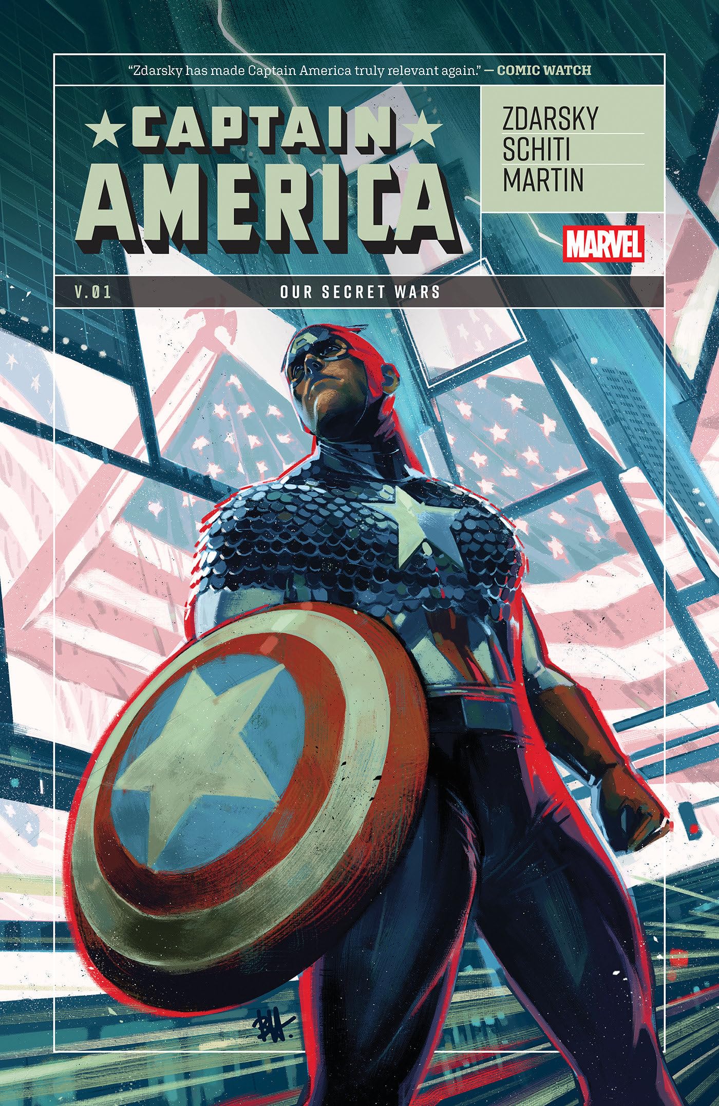 jaquette livre Captain America Vol. 1: Our Secret Wars
