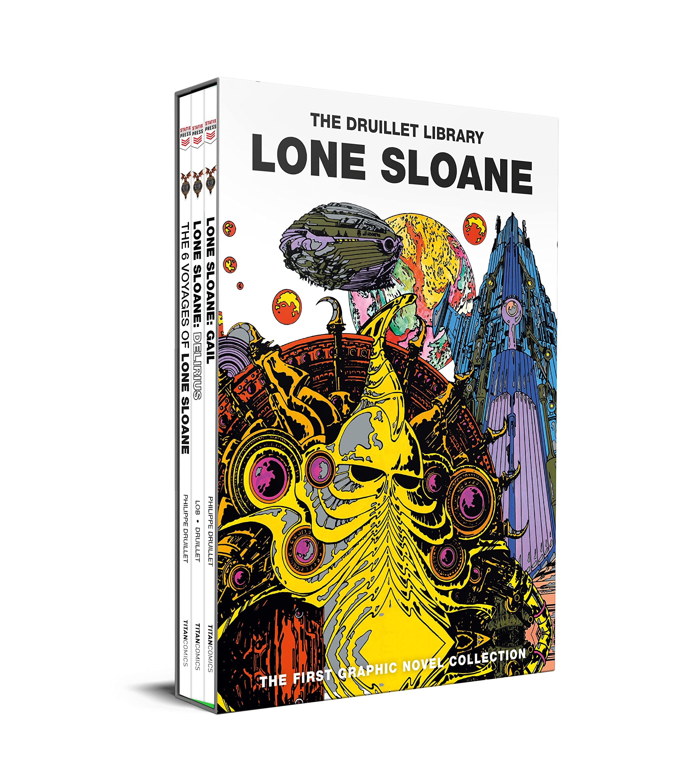 jaquette album Lone Sloane Boxed Set: The 6 Voyages of Lone Sloan / Lone Sloan Delirius / Lone Sloane Gail