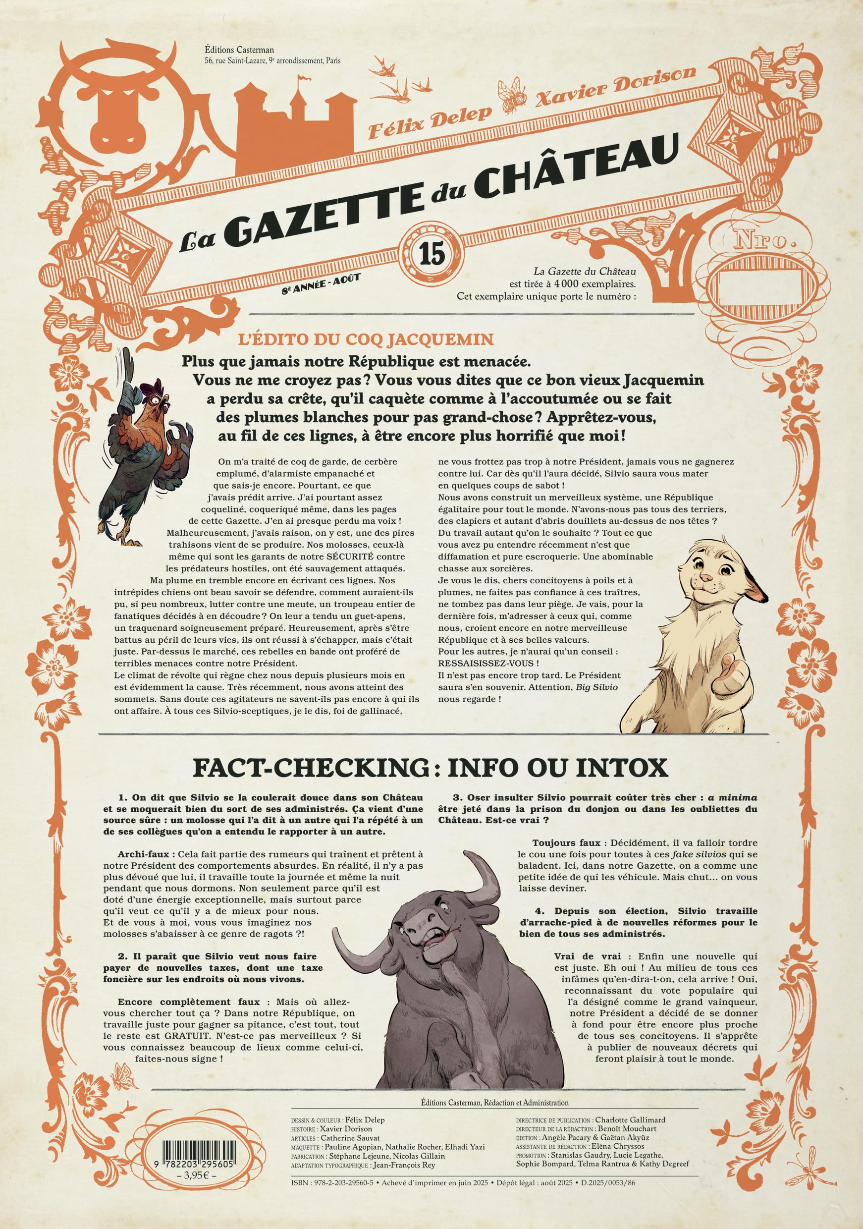 jaquette album Le Château des animaux - La Gazette du château (15)