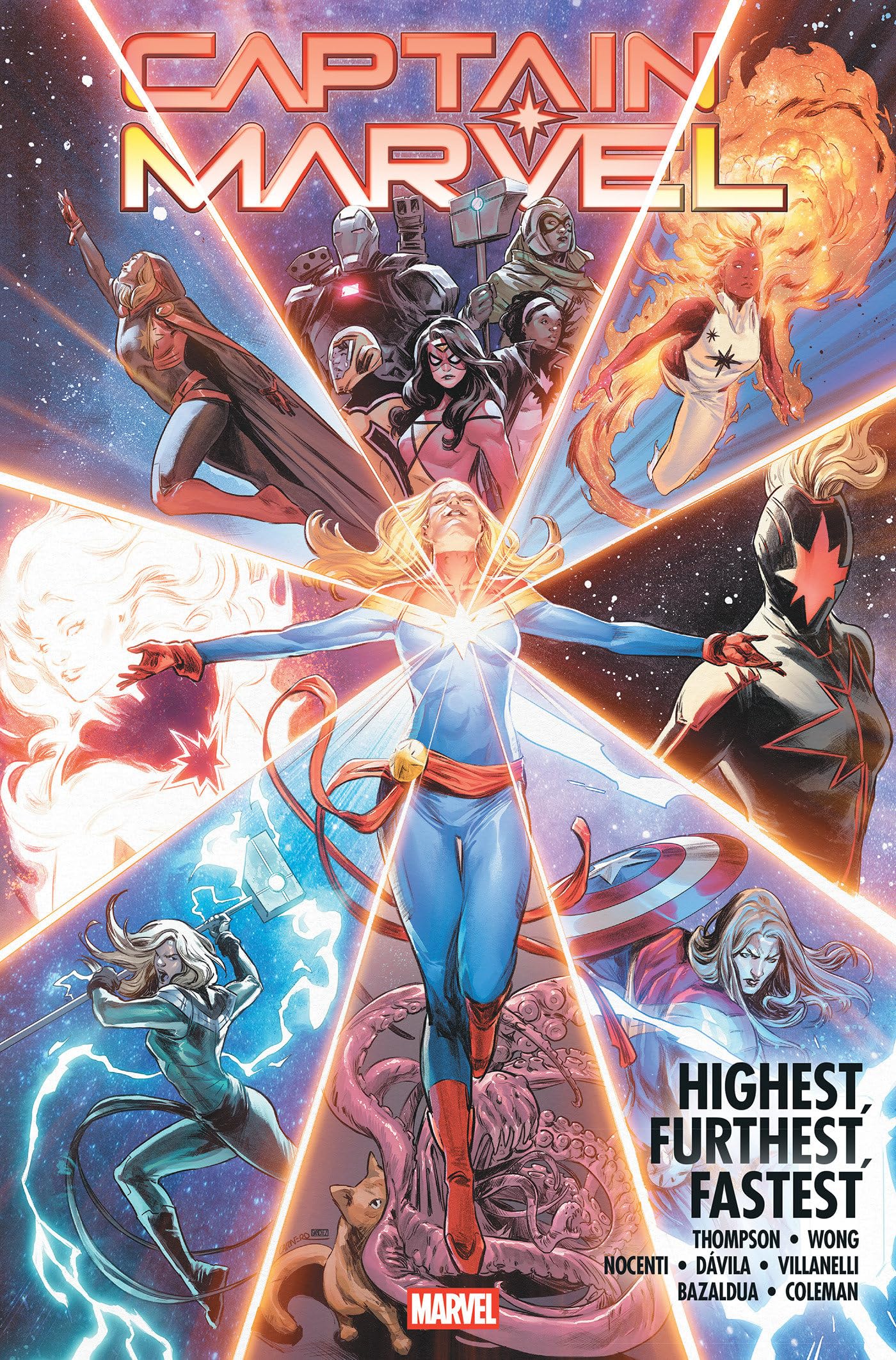 jaquette livre Captain Marvel: Highest, Furthest, Fastest Omnibus Carmen Carnero Cover