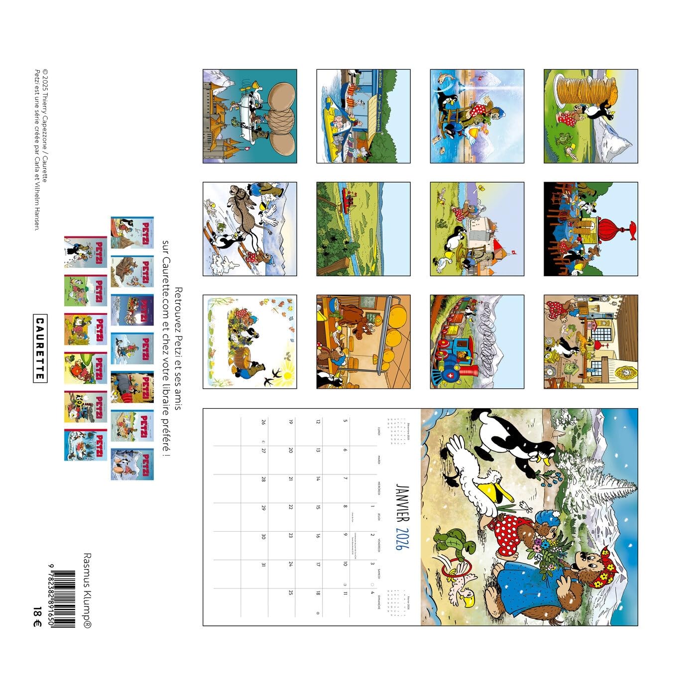 jaquette album Calendrier Petzi en Suisse 2026