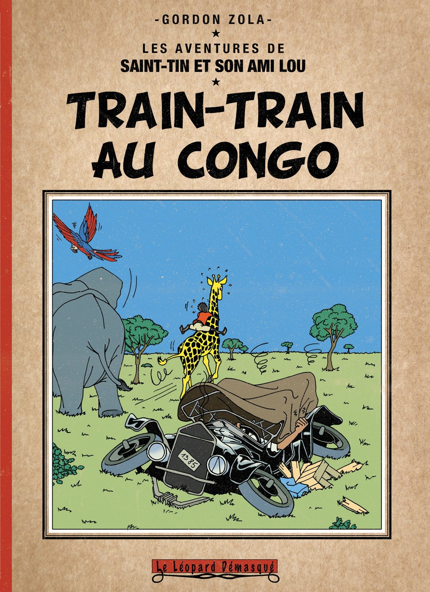 jaquette album Train-train au Congo: Version reliée couleur