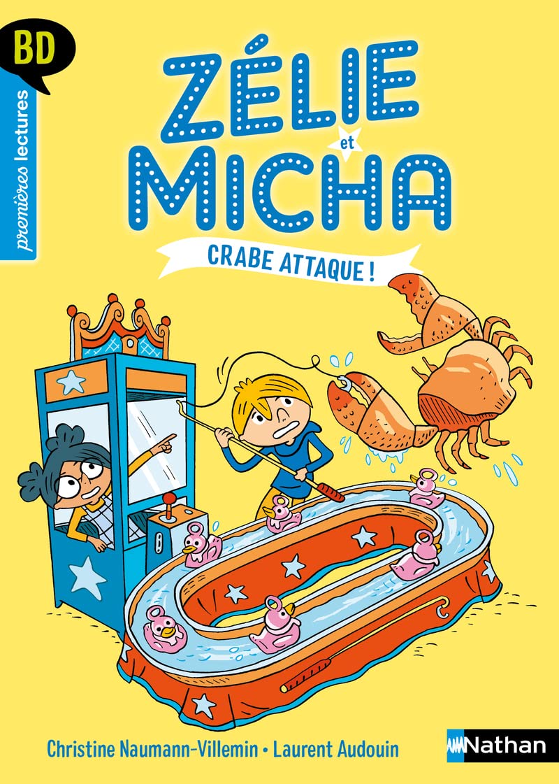 jaquette album BD Zélie et Micha - Crabe attaque - Tome 3 - Premières Lectures BD - Dès 6 ans