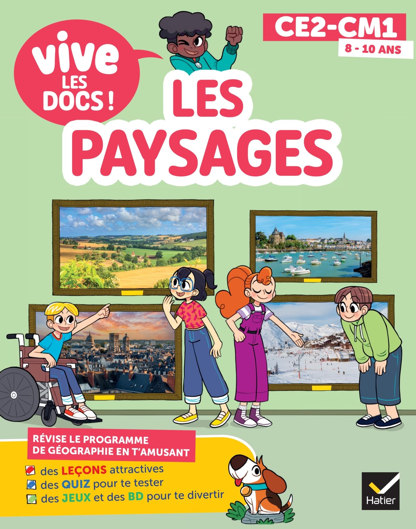 jaquette album Vive les docs - Les paysages - CE2 / CM1