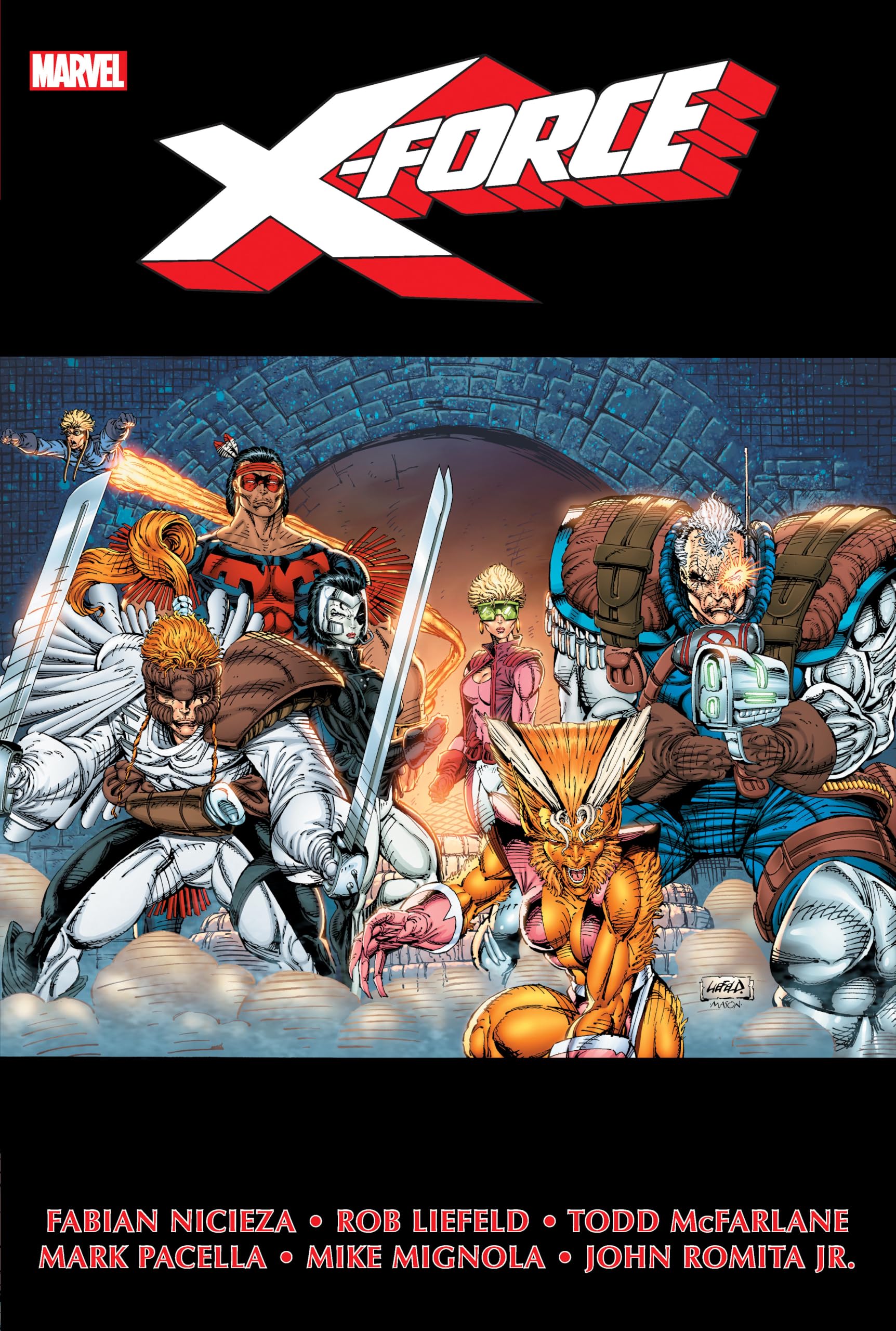 jaquette album X-FORCE OMNIBUS VOL. 1 ROB LIEFELD FIRST ISSUE COVER [NEW PRINTING]