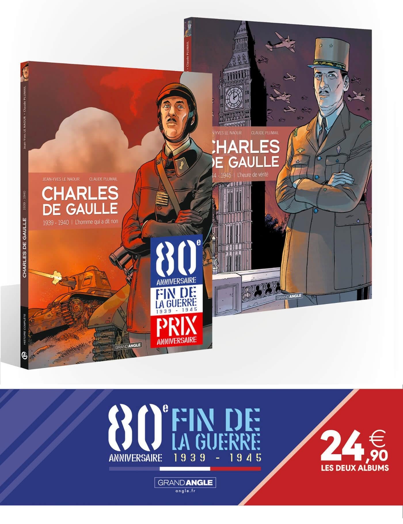 jaquette album Charles de Gaulle - Pack 80 ans de la guerre 39/45 - vol. 02 et 03