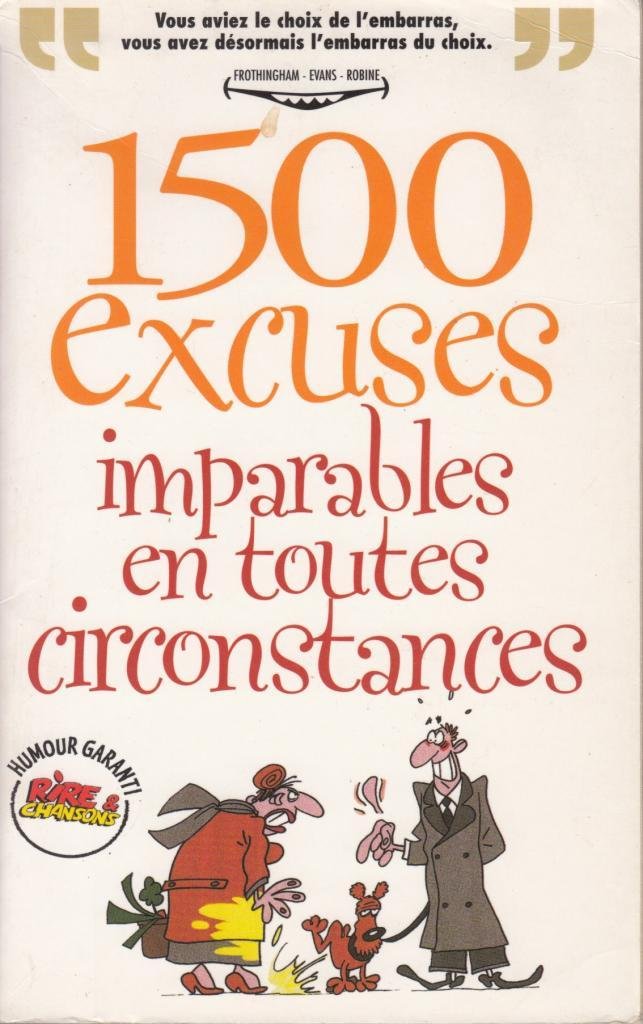 jaquette album 1500 excuses imparables en toutes circonstances