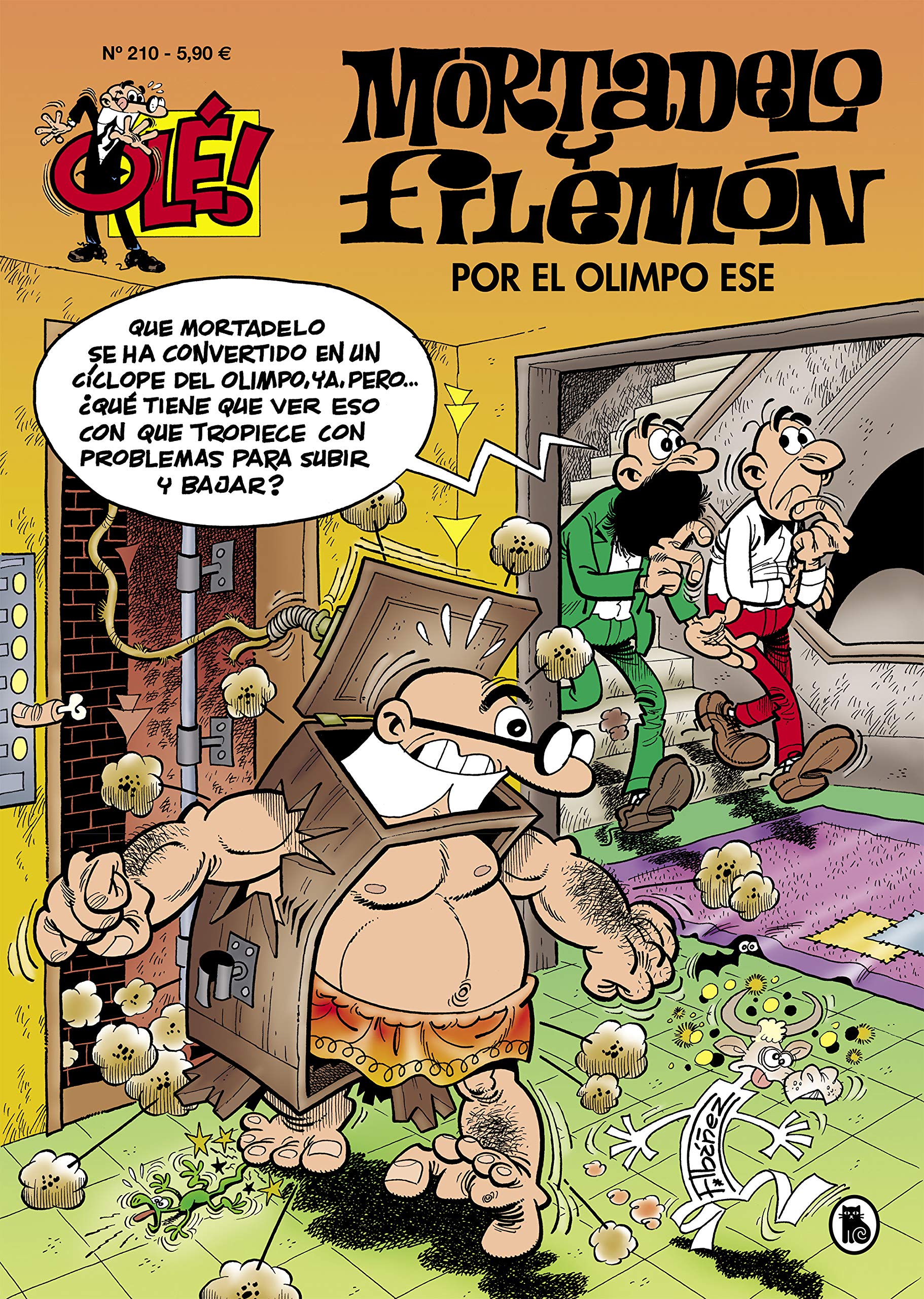jaquette album Mortadelo y Filemón. Por el Olimpo ese (Olé! Mortadelo 210)