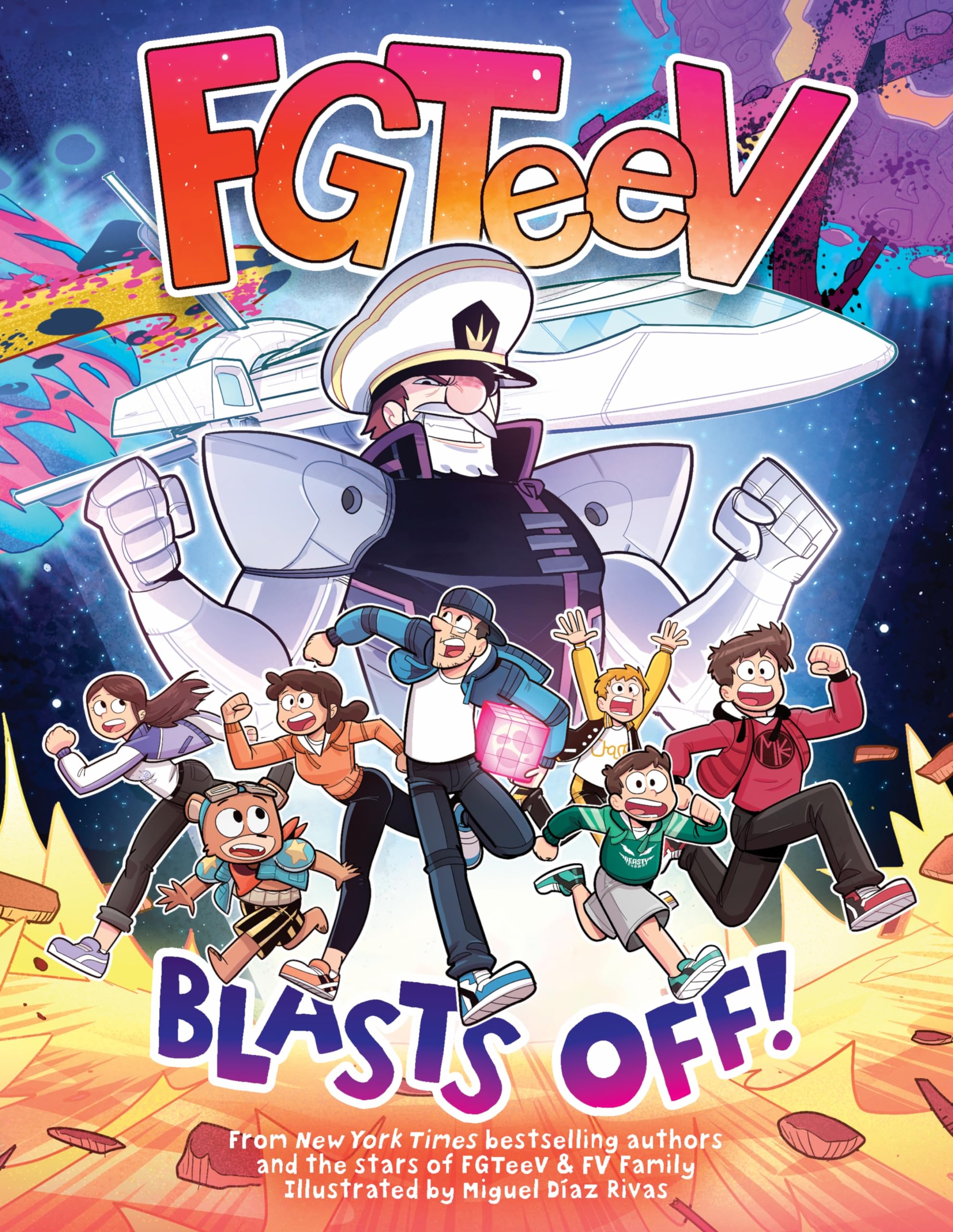 jaquette album FGTeeV: Blasts Off!: A Space Graphic Novel Adventure About Family Teamwork and Escaping Cosmic Chaos