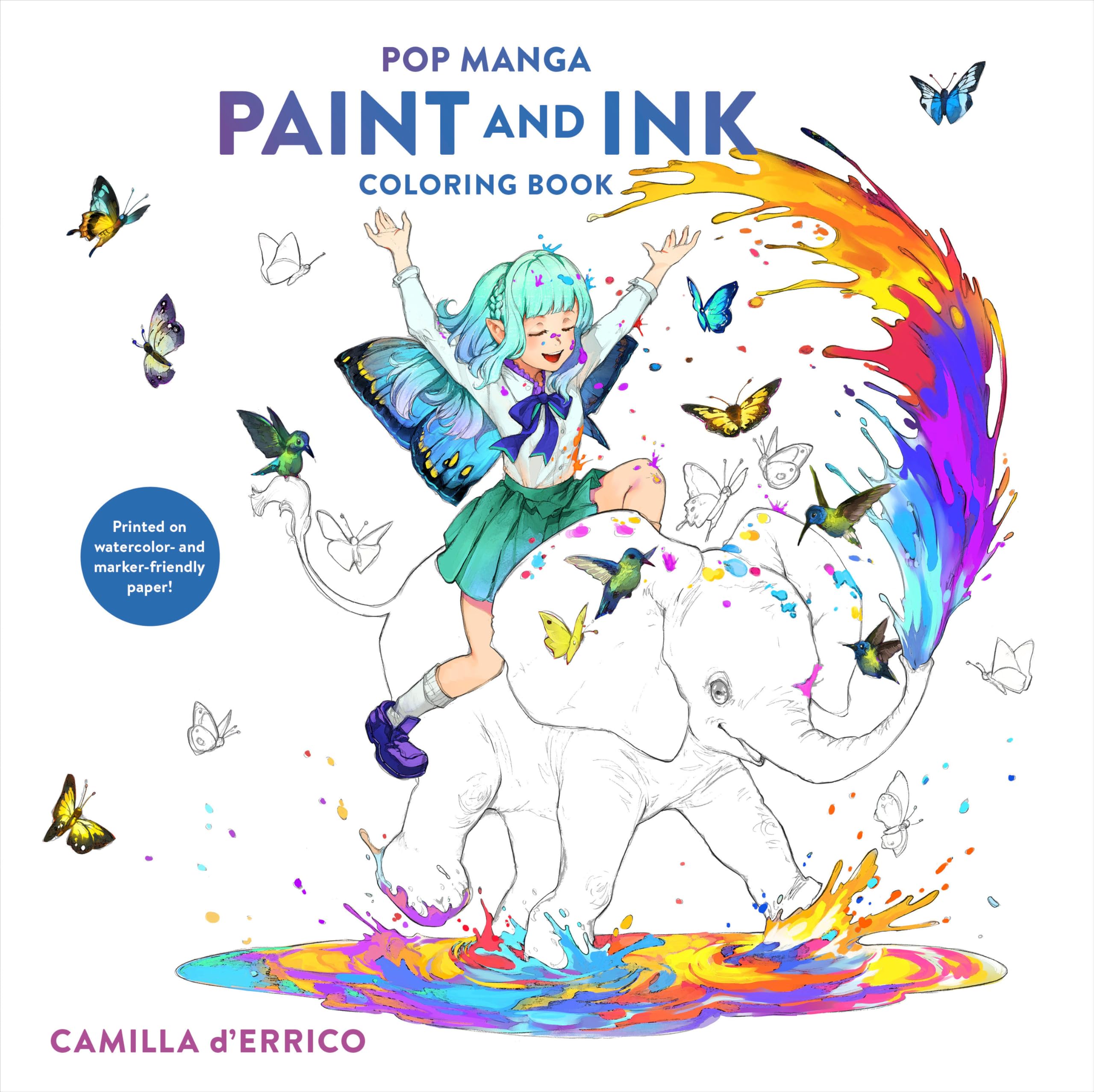 jaquette album Pop Manga Paint and Ink Coloring Book