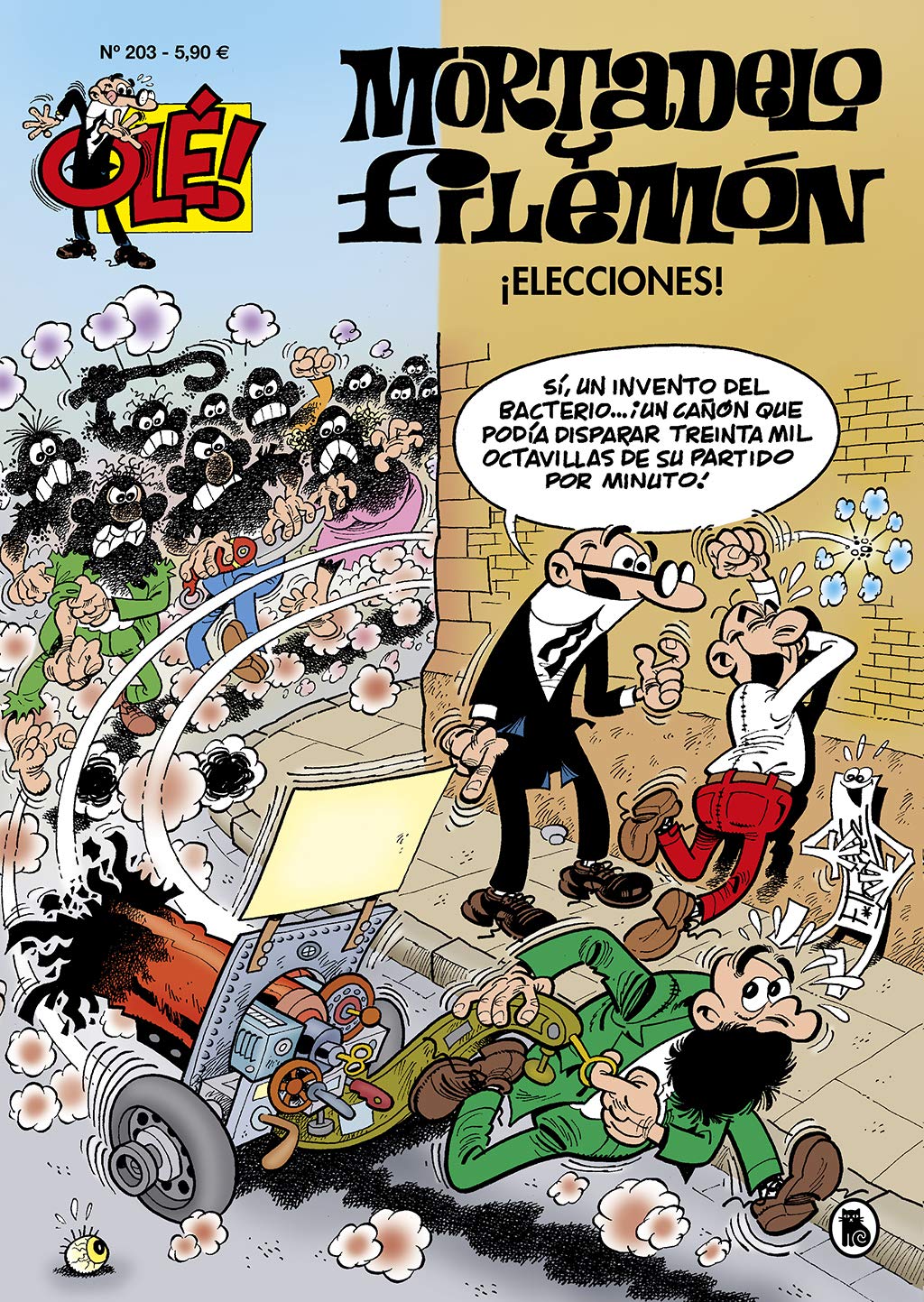 jaquette album Mortadelo y Filemón. ¡Elecciones! (Olé! Mortadelo 203)