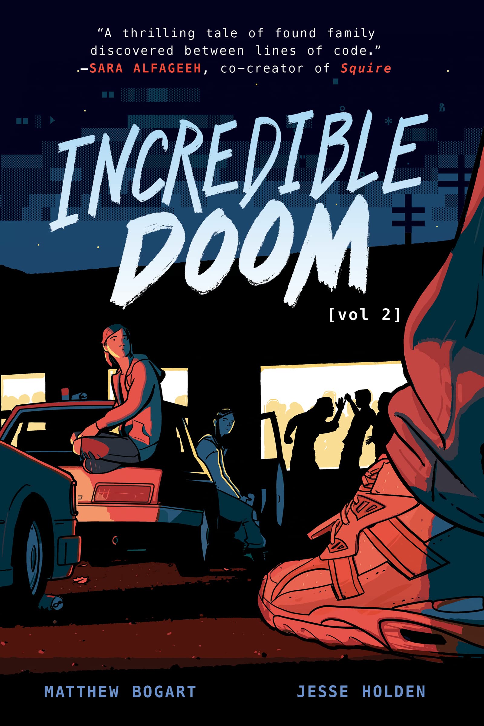 jaquette album Incredible Doom: Volume 2: A Graphic Novel – A Thrilling Young Adult Story of Punk Rock Runaways and Connection on the Early Internet