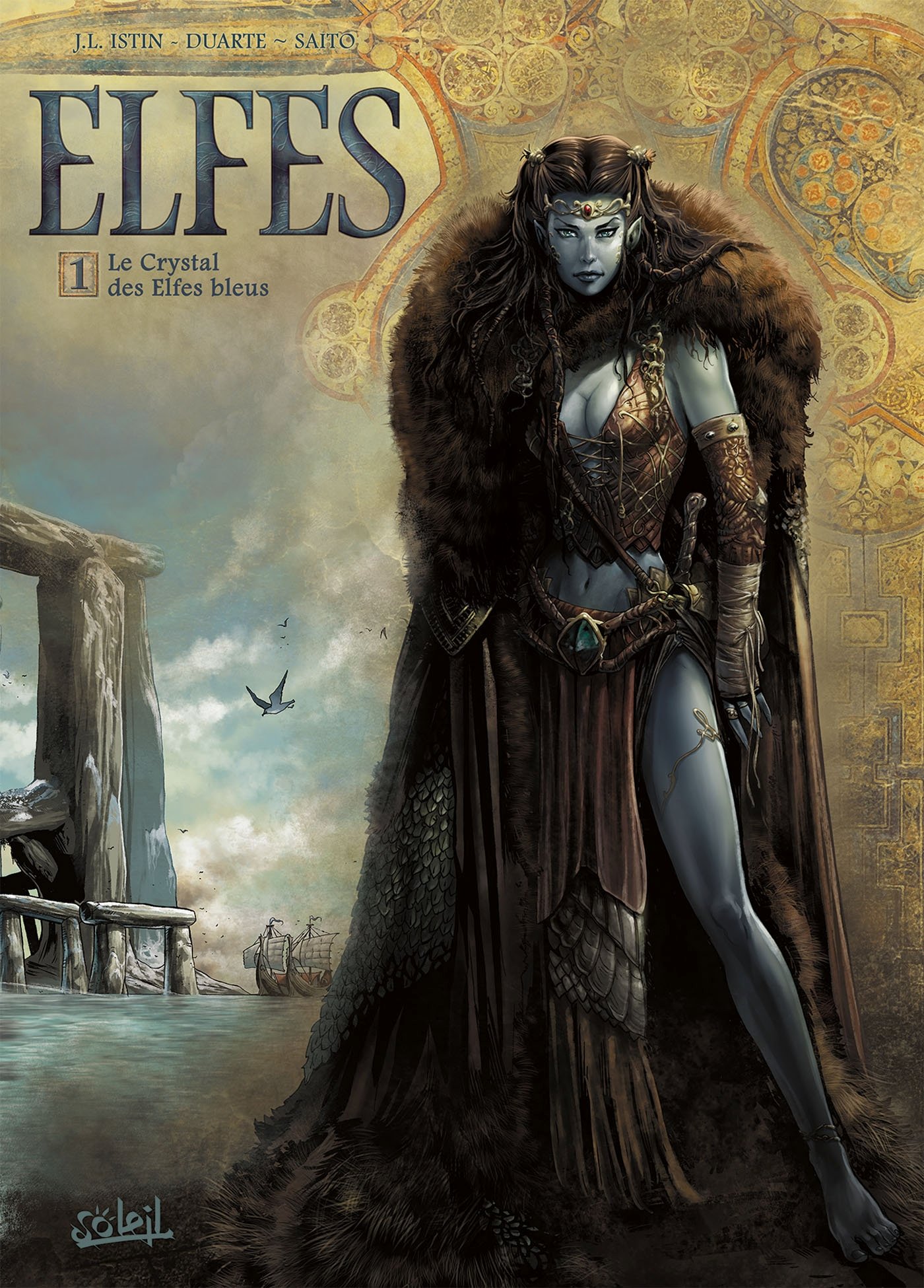 jaquette album Elfes T01: Le Crystal des elfes bleus