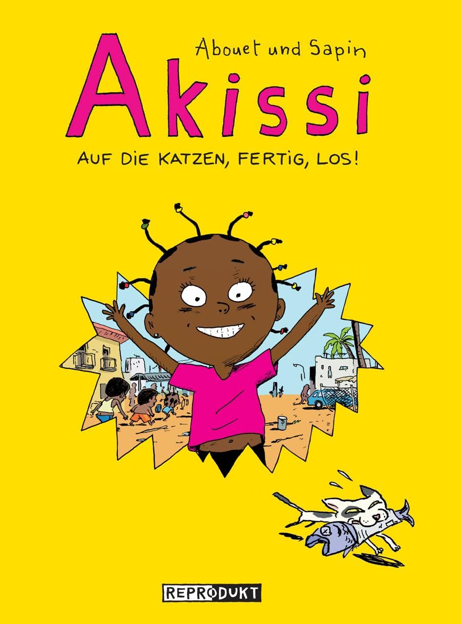 jaquette livre Akissi 1: Auf die Katzen, fertig, los!