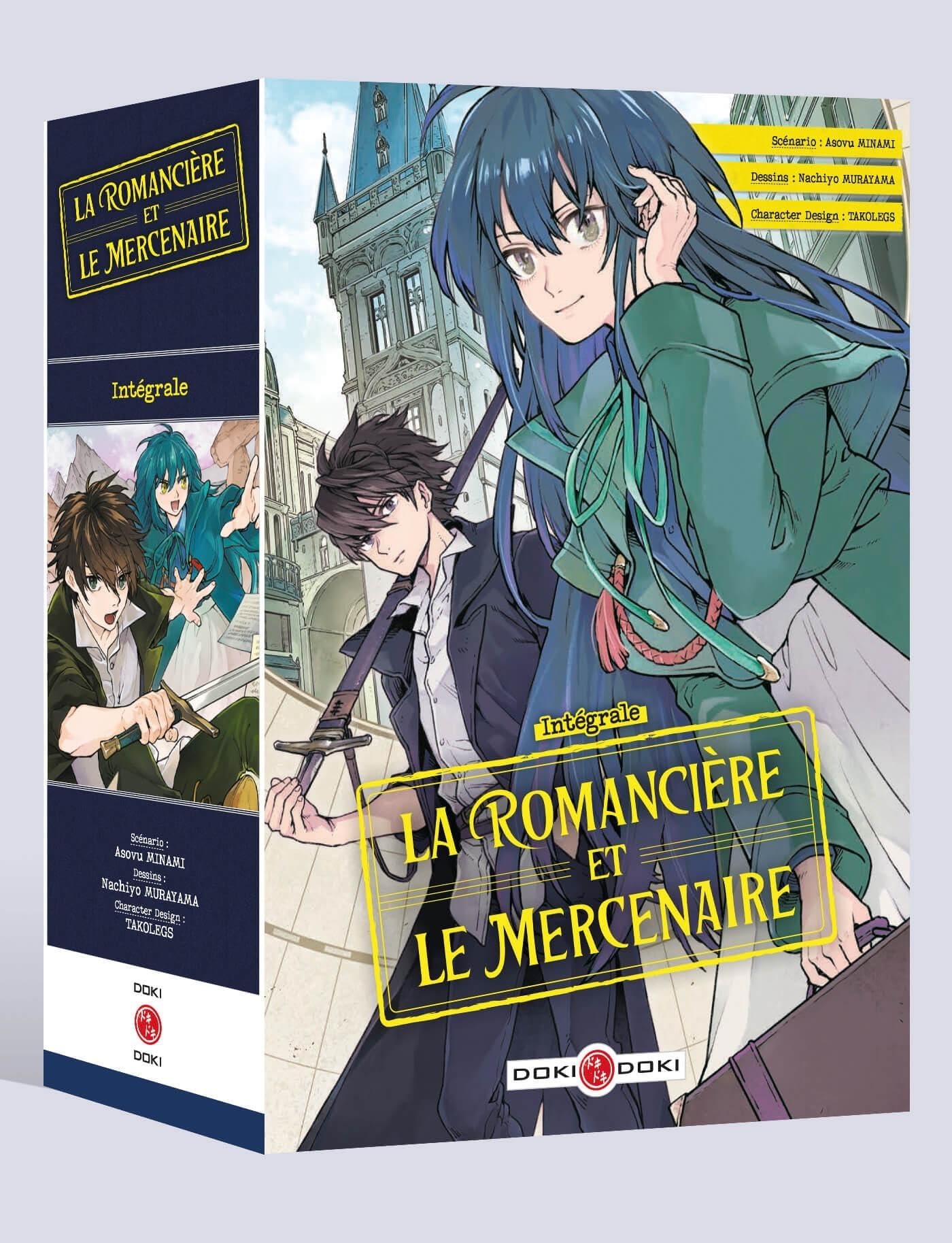 jaquette album La Romancière et le Mercenaire - écrin vol. 01 à vol 03