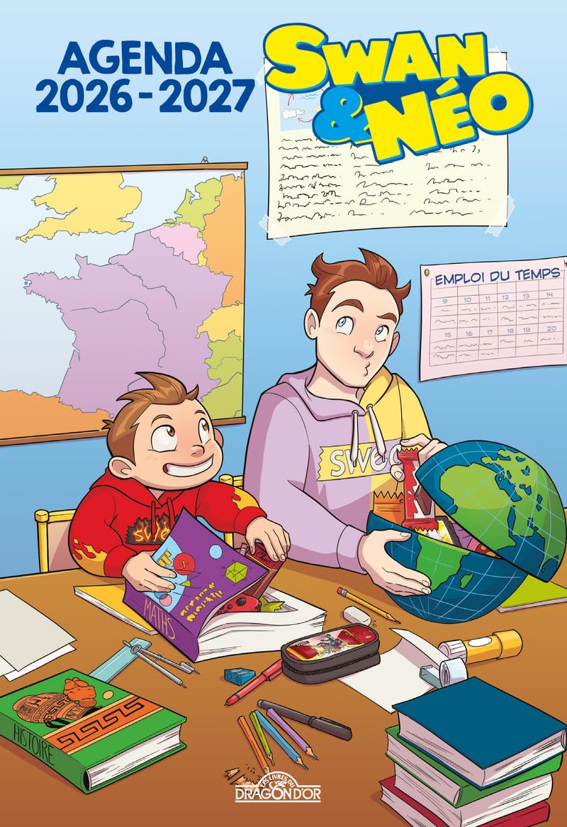 acheter Swan & Néo – Agenda 2026-2027 – Avec des stickers, des illustrations et des gags – Rentrée scolaire - Dès 7 ans