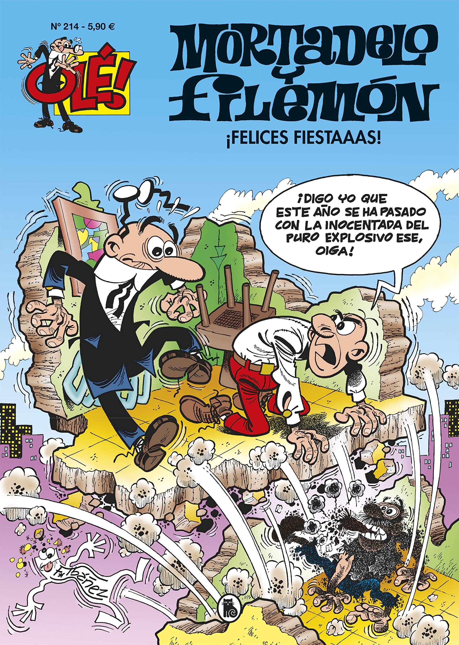 jaquette album Mortadelo y Filemón. ¡Felices fiestaaas! (Olé! Mortadelo 214)