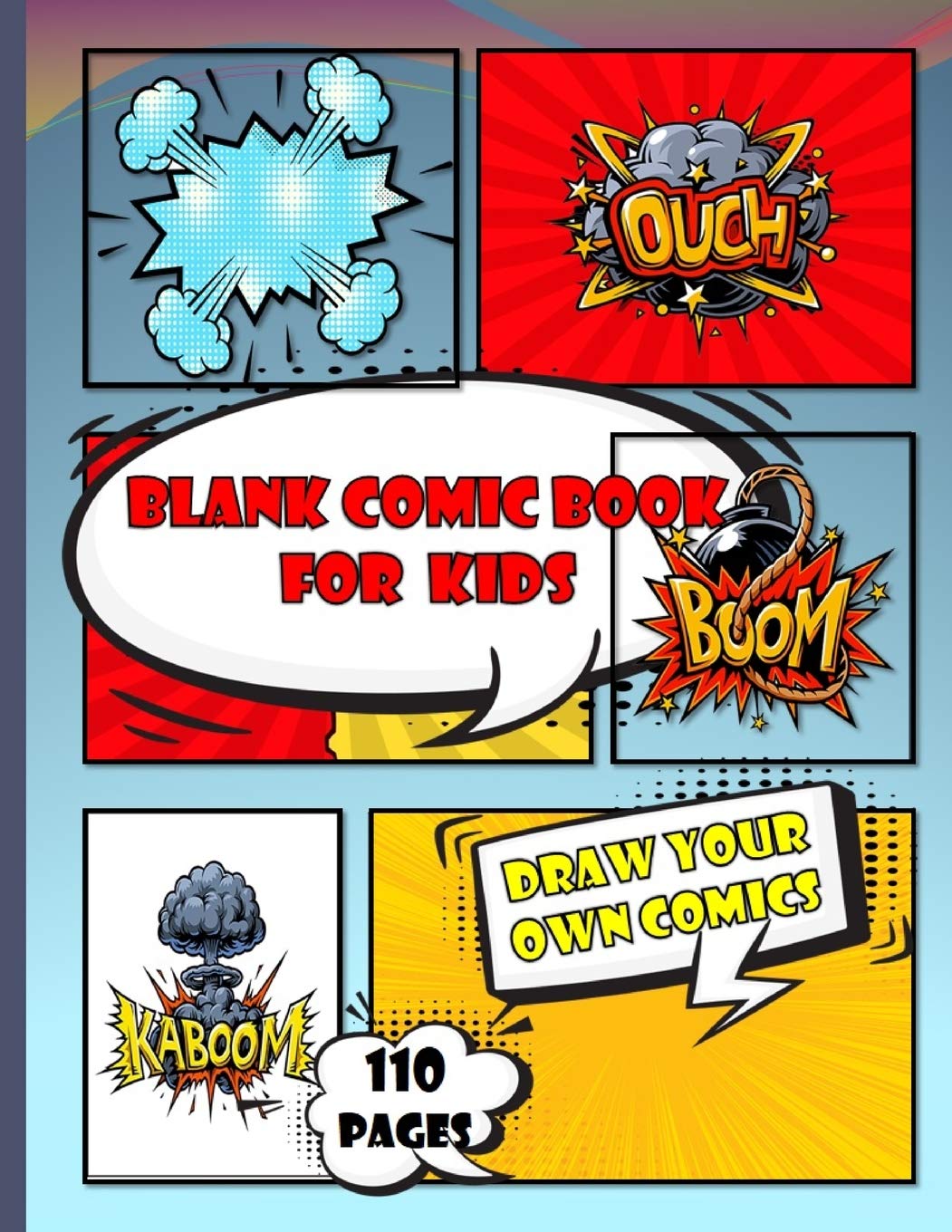 jaquette album blank comic book for kids: Create Your Own Comics | Large Comic Strips 8.5