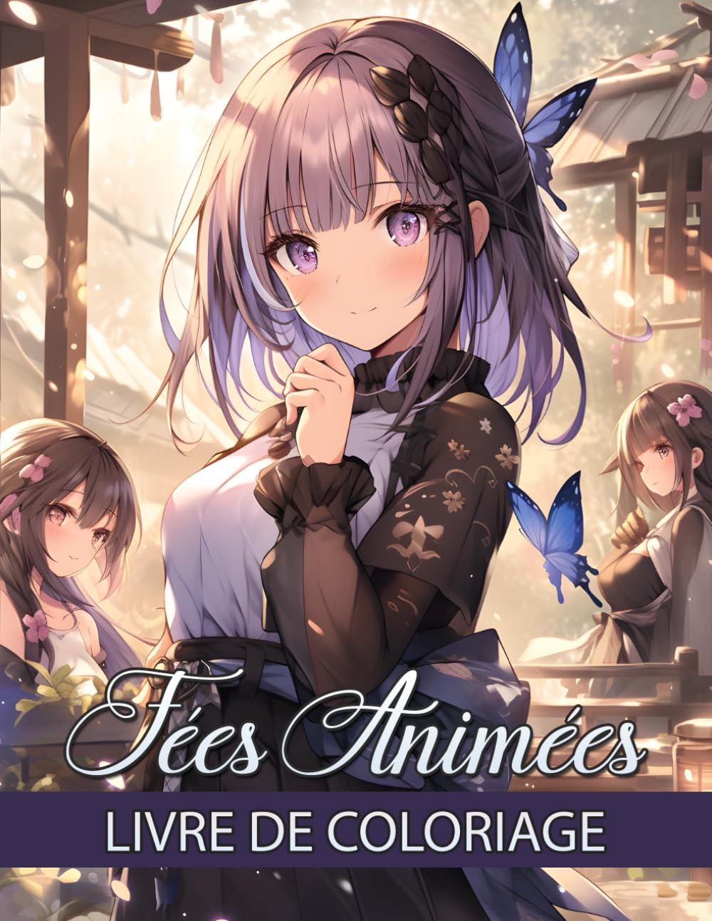 jaquette album Livre De Coloriage Fées Animées: Un ouvrage destiné aux jeunes lecteurs, réunissant une sélection de personnages de manga et d'anime pour les passionnés