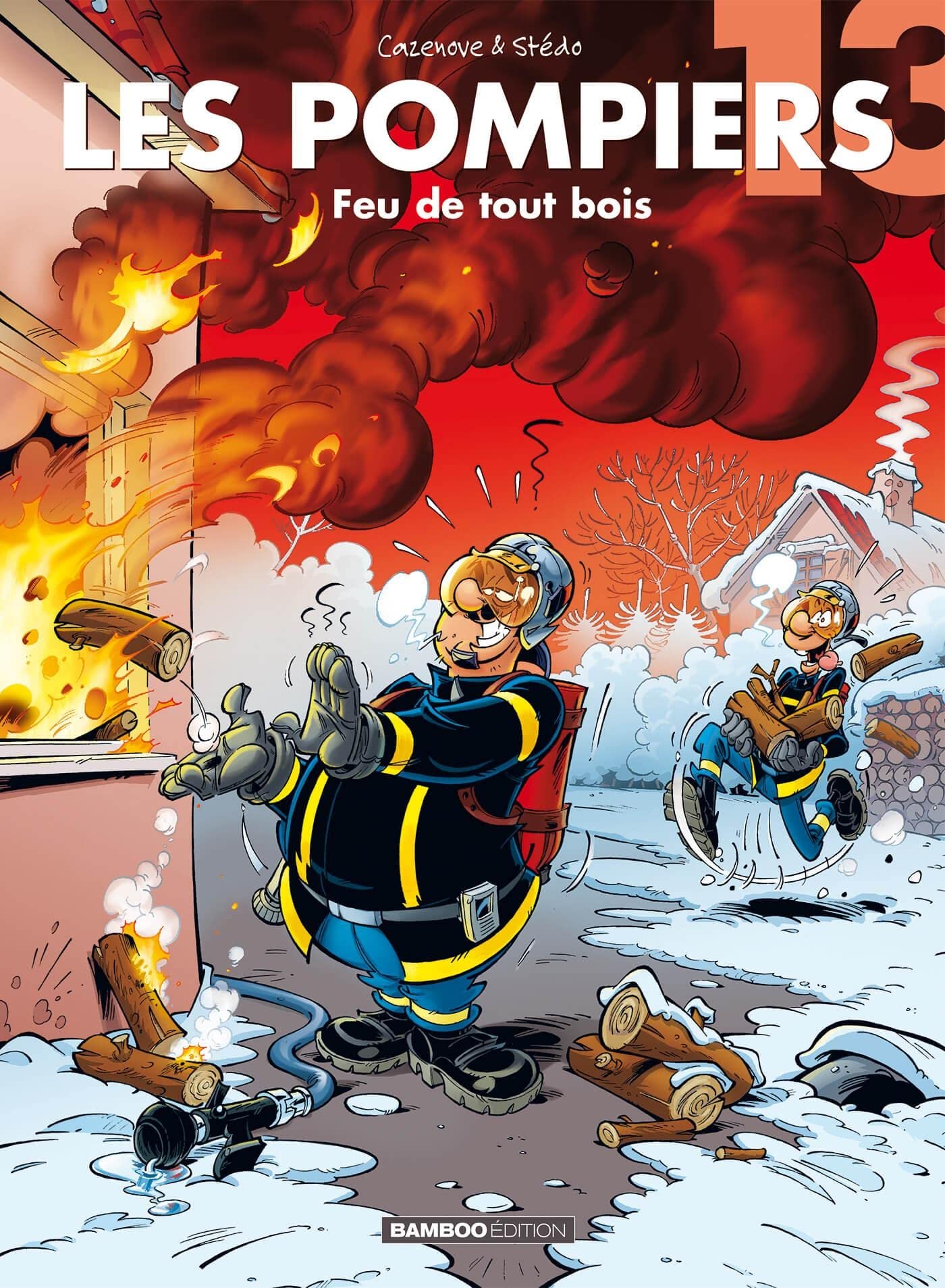 jaquette album Les Pompiers - tome 13 - top humour: Feu de tout bois