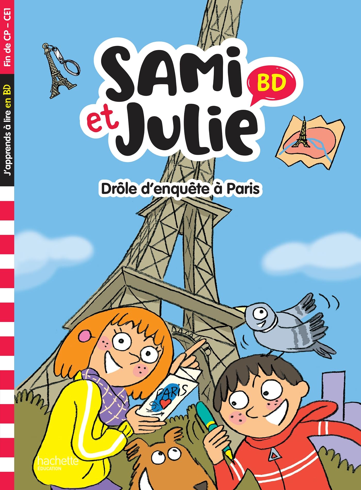 jaquette album Sami et Julie BD Fin de CP-CE1 - Drôle d'enquête à Paris