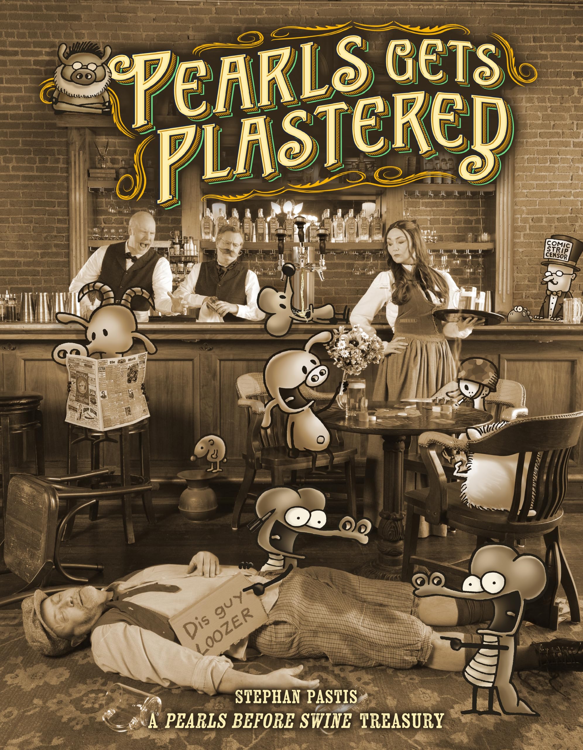 jaquette livre Pearls Gets Plastered: A Pearls Before Swine Treasury