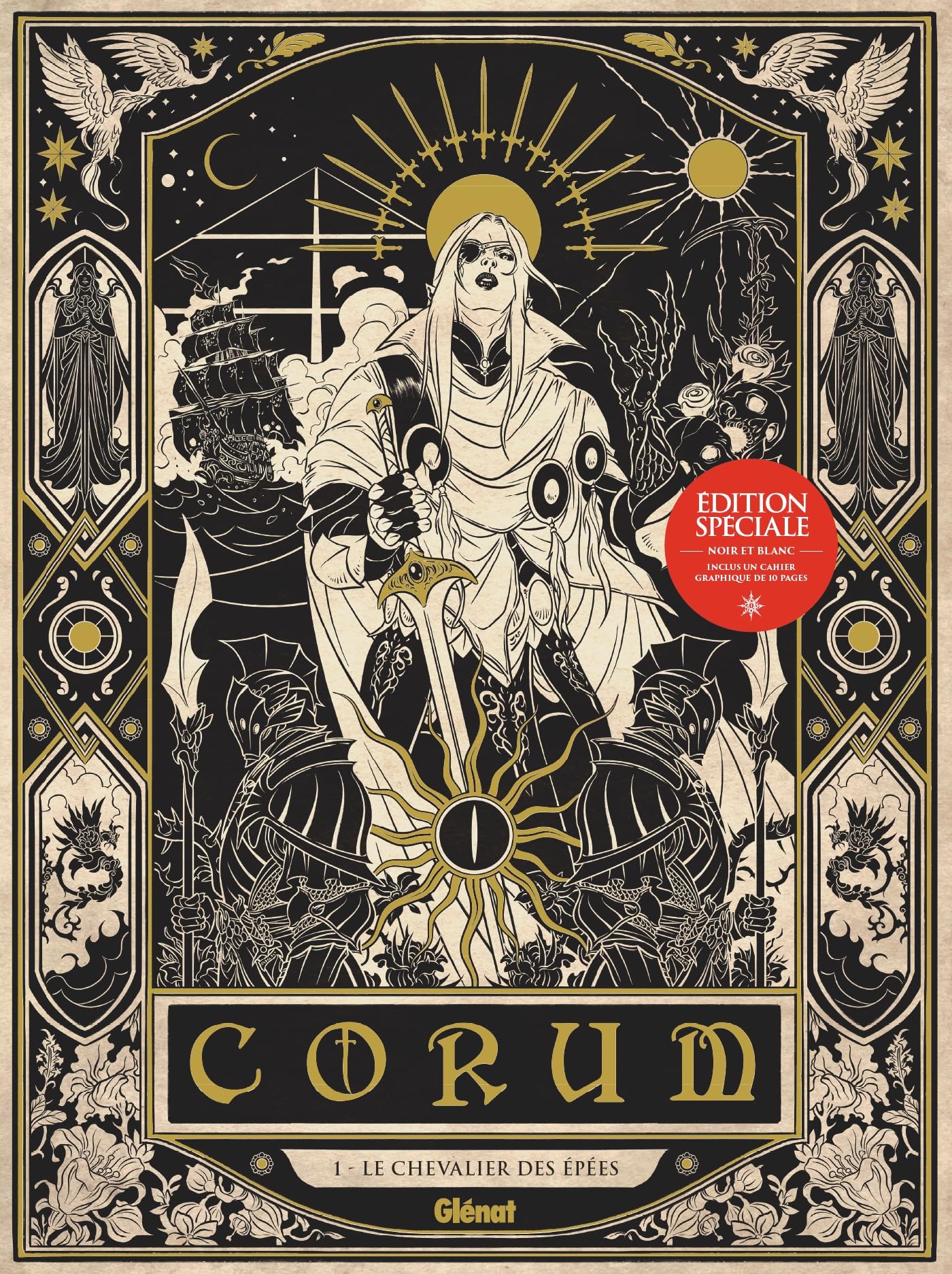 jaquette album Corum - Tome 01 - édition spéciale noir & blanc: Le chevalier des épées