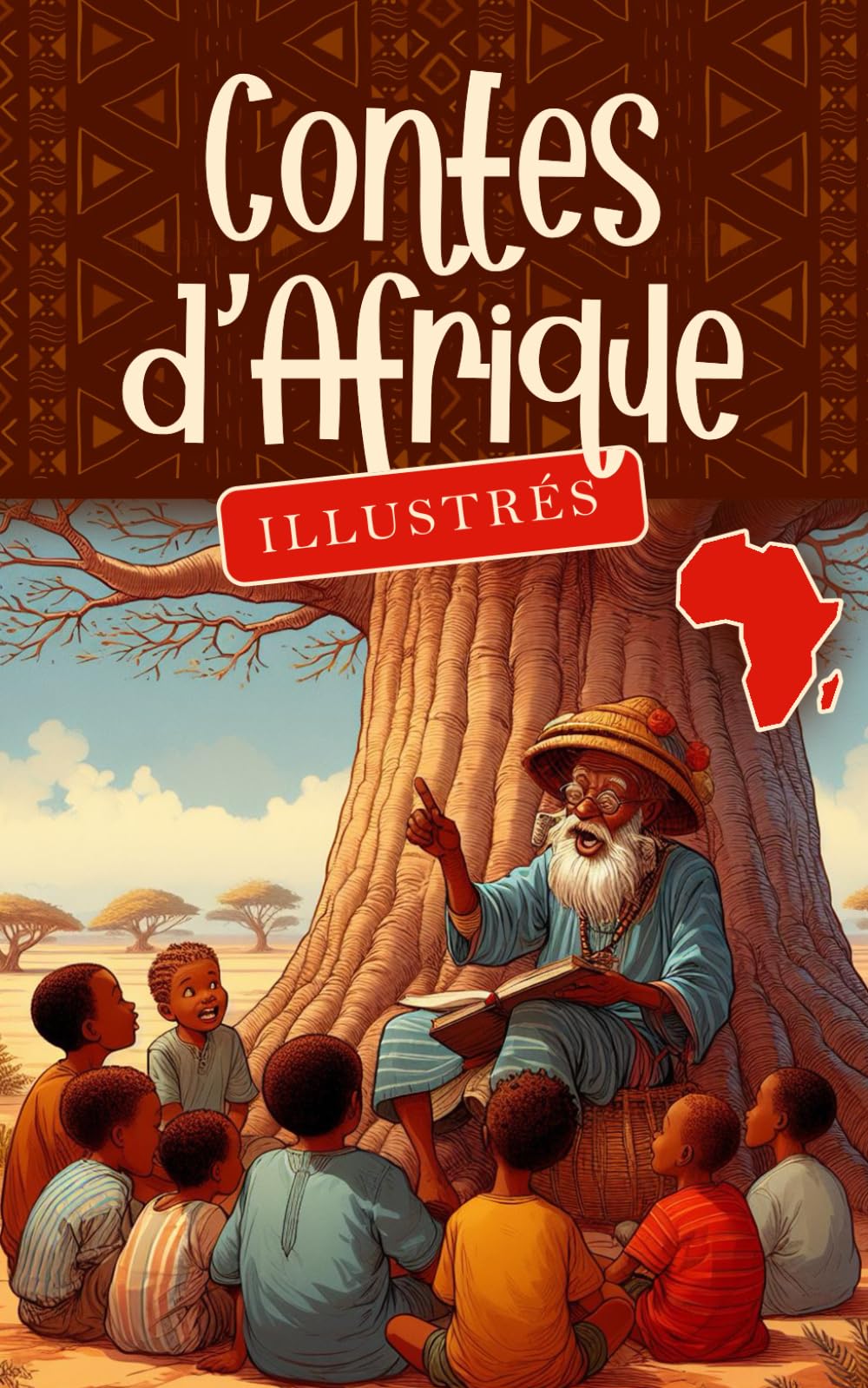 jaquette livre Contes d'Afrique (Illustrés): un recueil envoûtant qui vous transporte dans des mondes de mystère, de sagesse et de magie africaine